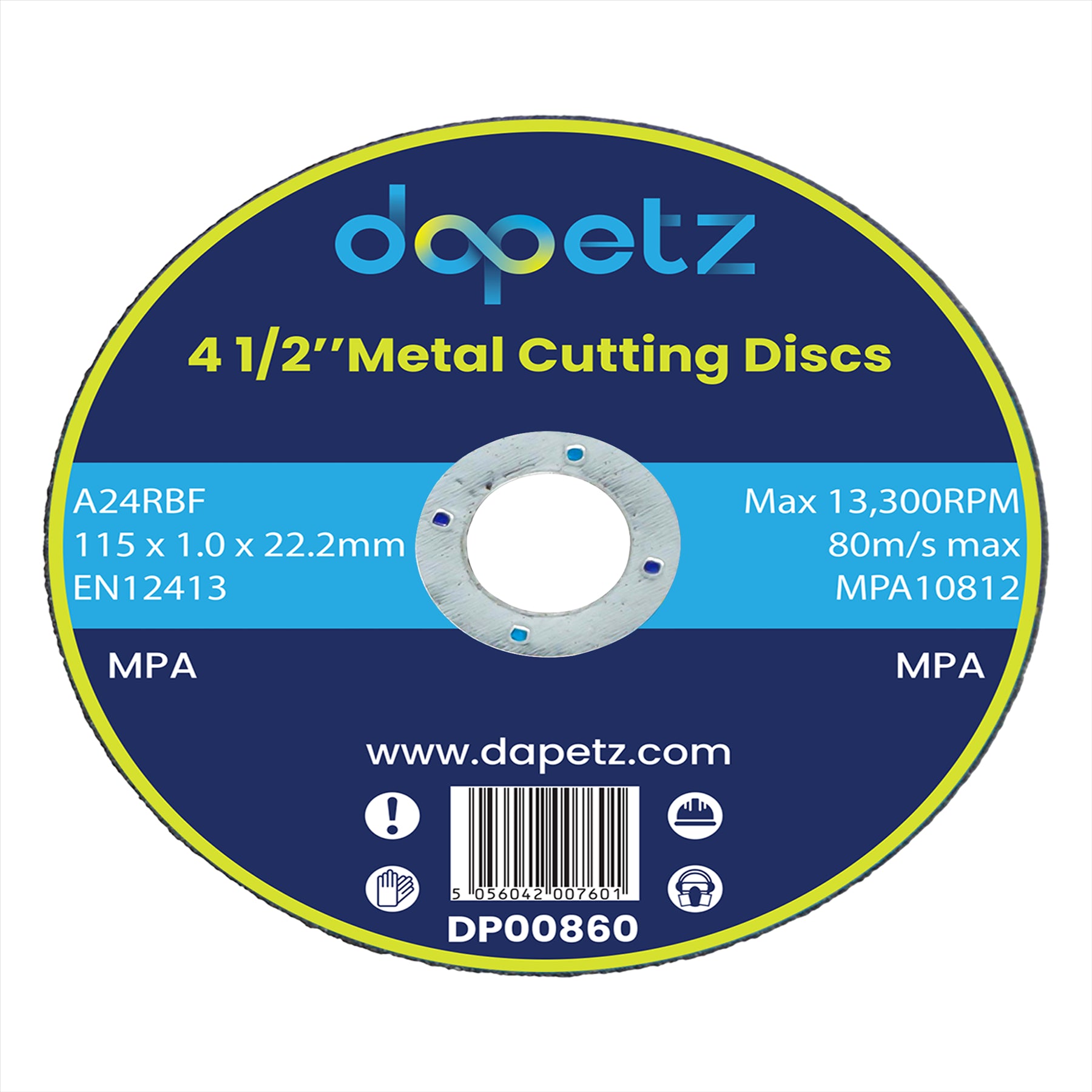 20X Ultra-Thin Durable Cutting Blade Disc 115mm Steel & Stainless By Dapetz