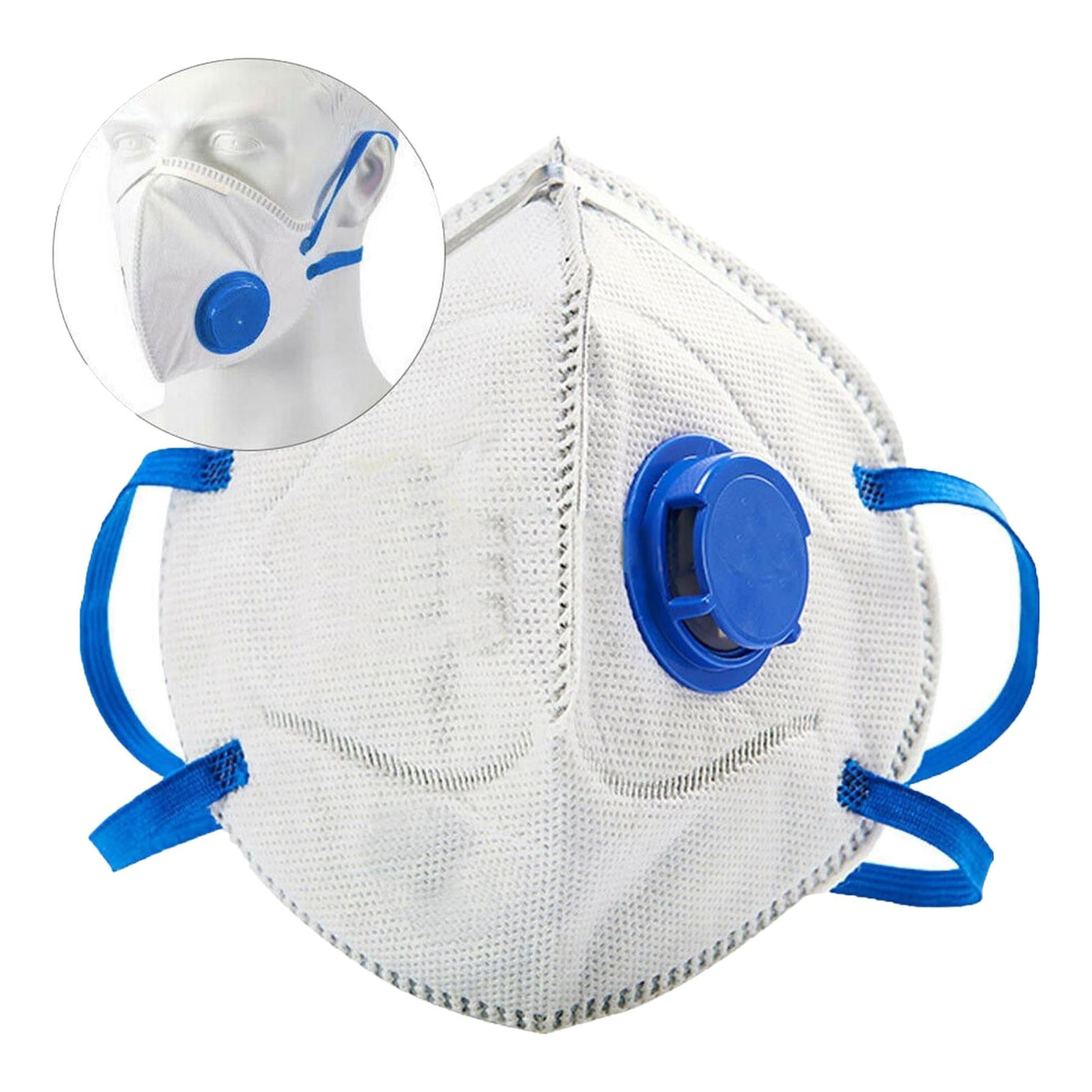 Face Mask Respirator FFP2 Valved Sanding Paint Aerosol Dust Safety