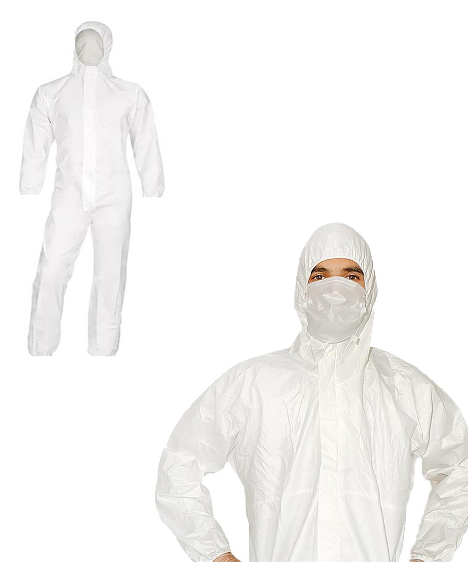 (Pack of 20) Microporous Breathable Coverall Suit with Zip - M Size for Protection by Dapetz