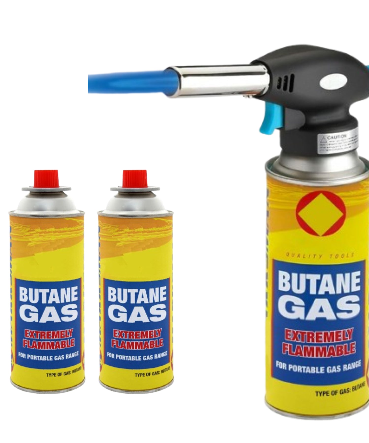 Blow Torch Butane Gas Auto Chef Creme Brulee Cooking Soldering Camping 2 Gas Can