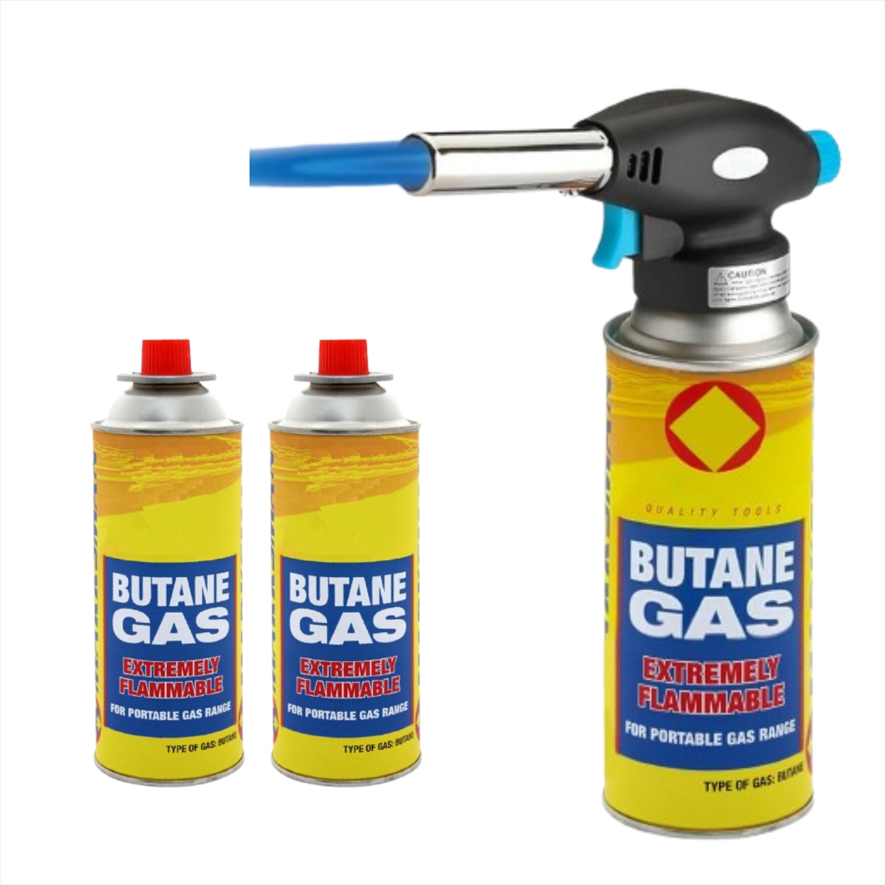 Blow Torch Butane Gas Auto Chef Creme Brulee Cooking Soldering Camping 2 Gas Can