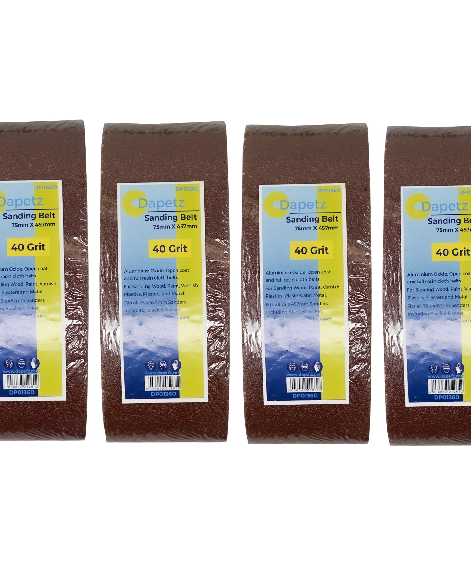 20Pcs Sanding Belts 75 X 457mm Aluminium Oxide 40 Grit For Bosch Makita Sander By Dapetz