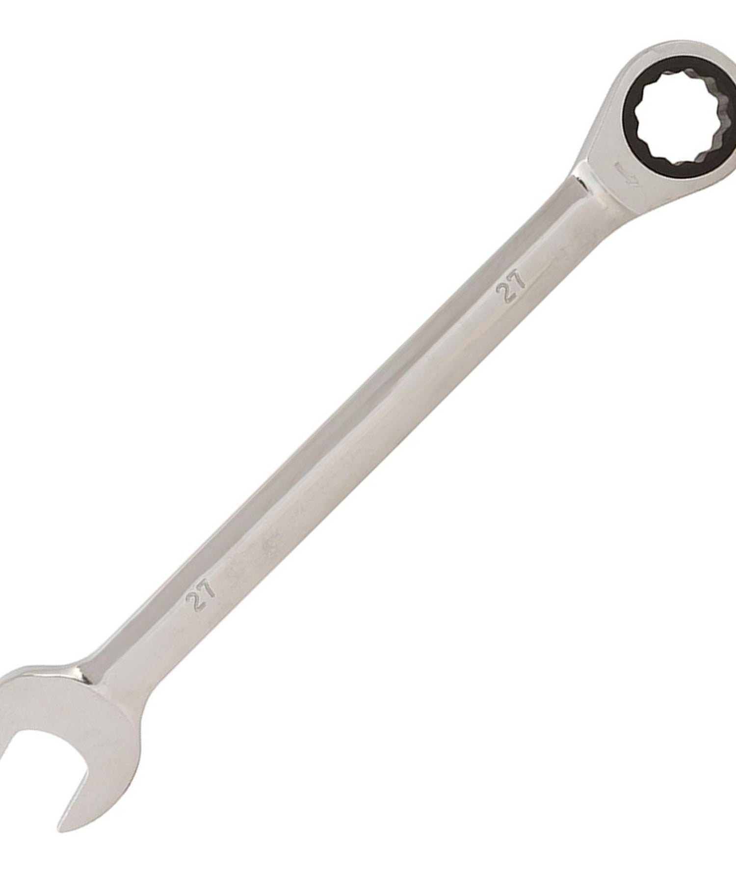 Fixed Head Ratchet Metric Spanner Open End Ring Combination 27mm