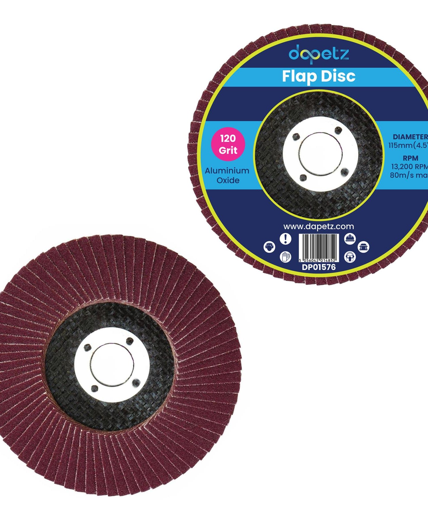 20PCs Flap Grinding Sanding Discs 115mm 4.5" 120 Grit Aluminium Oxide Angle Wheel For Bosch By Dapetz