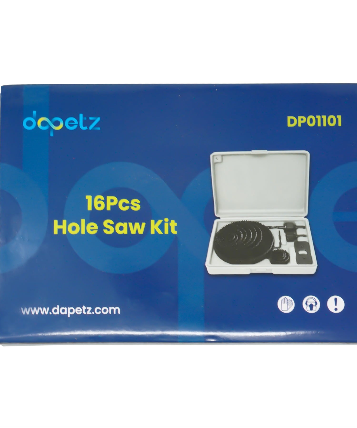 16pc Hole Saw Cutter Set Wood Metal Alloy Plastic Down Lighting Holesaw 19-127mm By Dapetz