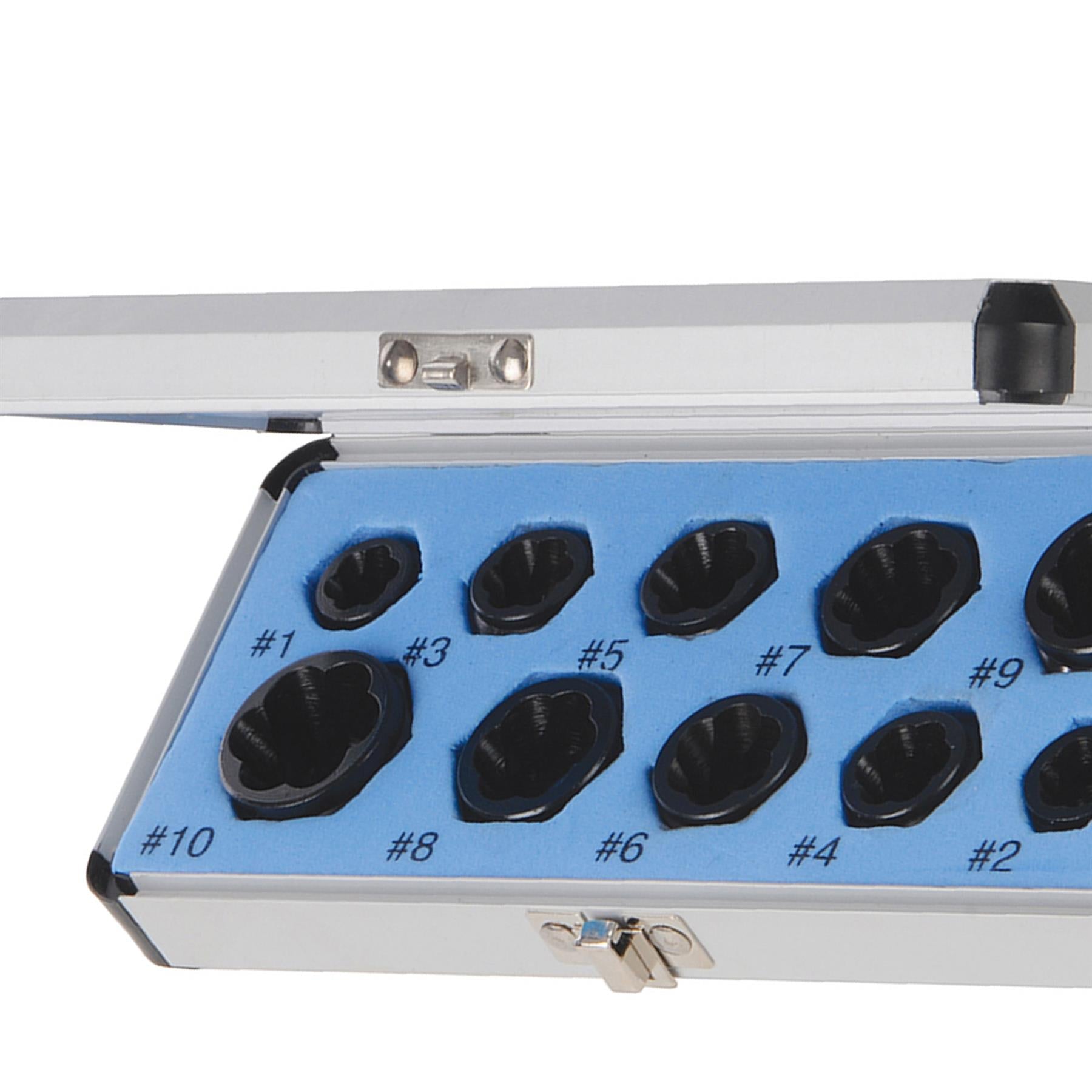 (Pack of 10) Damaged Nut Bolt Remover Set 9-19mm | Broken Bolt Removal Kit by Dapetz