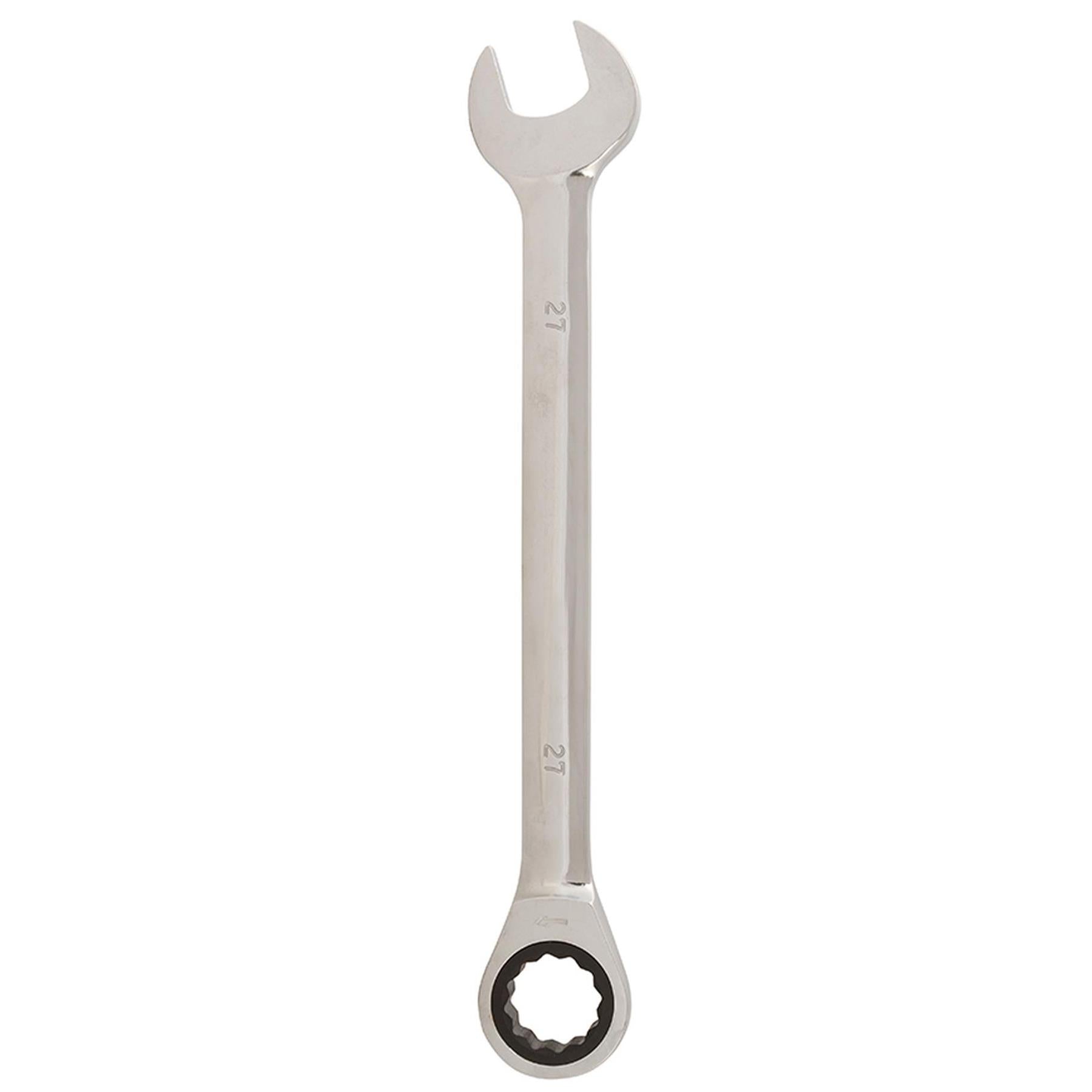 Fixed Head Ratchet Metric Spanner Open End Ring Combination 27mm