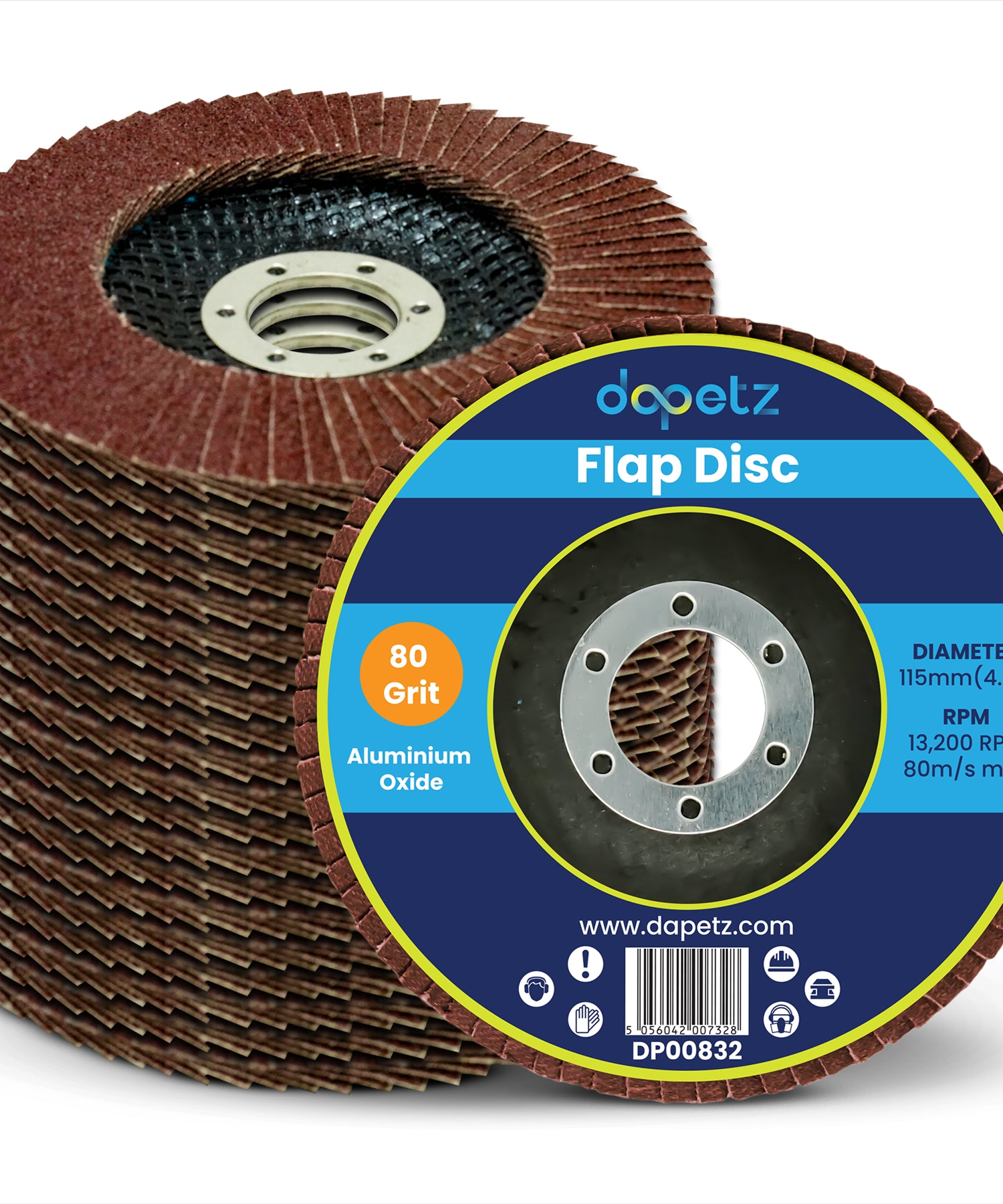 20pcs Flap Grinding Sanding Discs 115mm 4.5" 80 Grit Angle Wheel by Dapetz