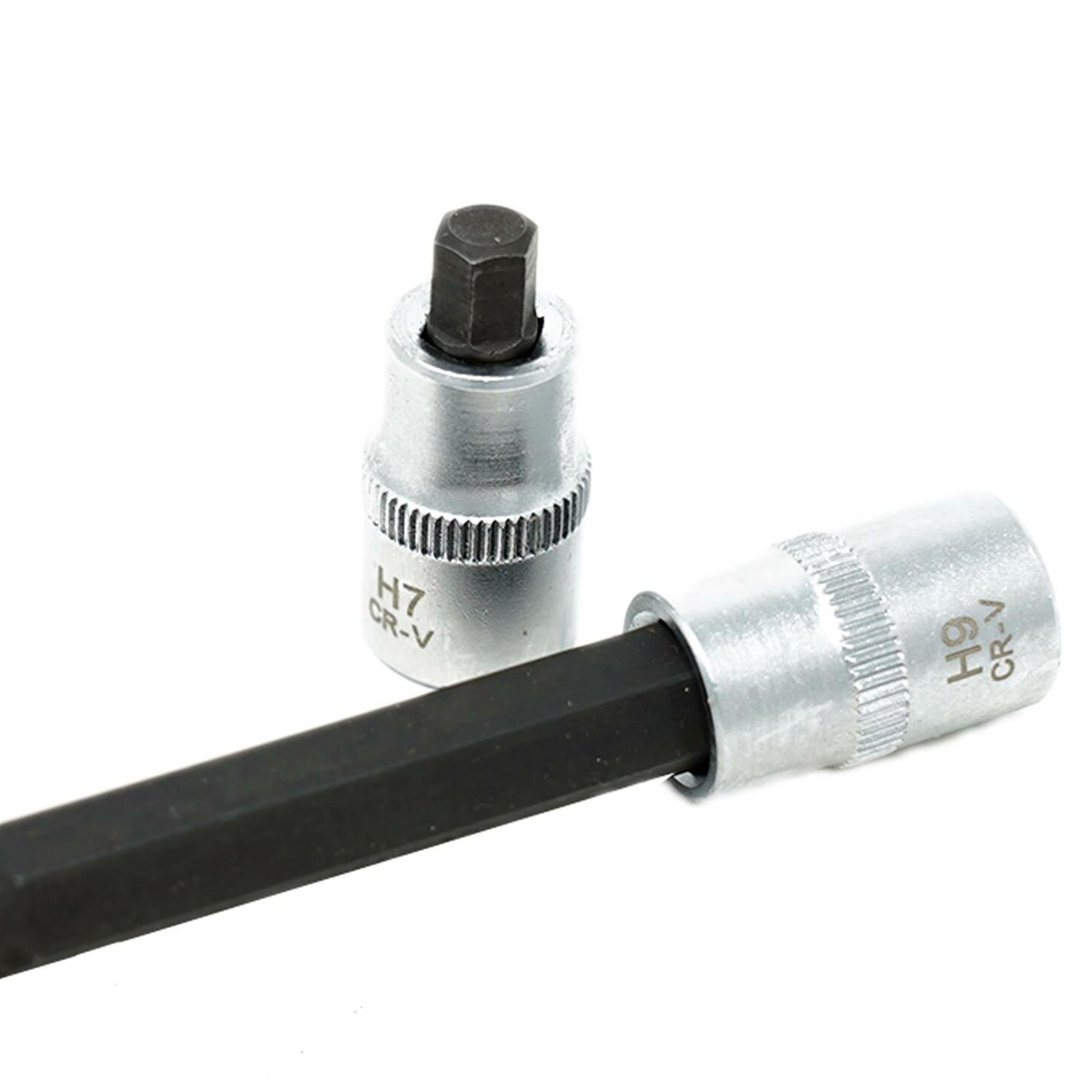 2pcs 3/8 inch Hex Shank Drill Bit Square Drive Socket Bit Set 7mm