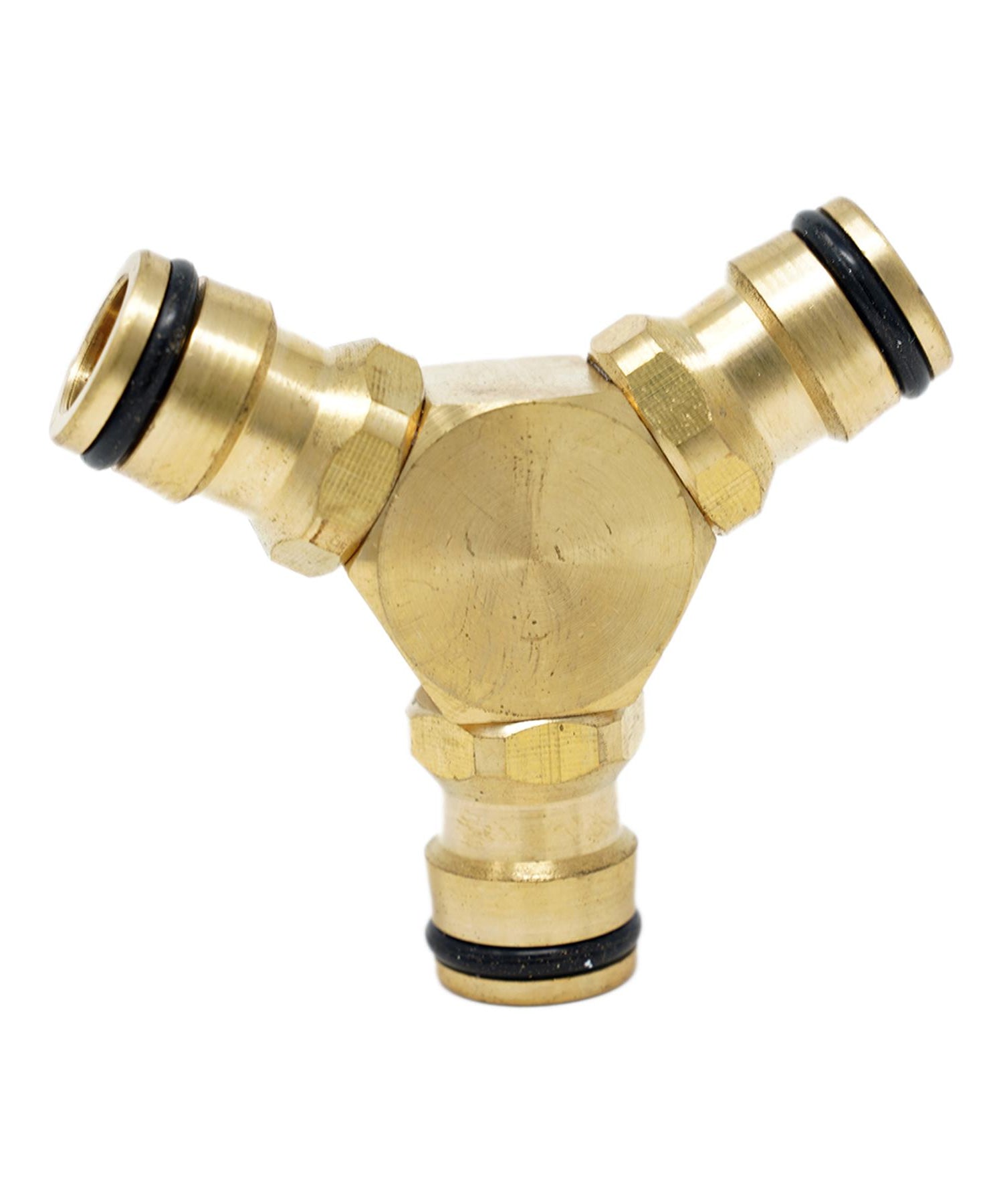 3 Way Hose Quick Connector 1/2" Brass Male Solid Joiner | Garden Work Kit by Dapetz