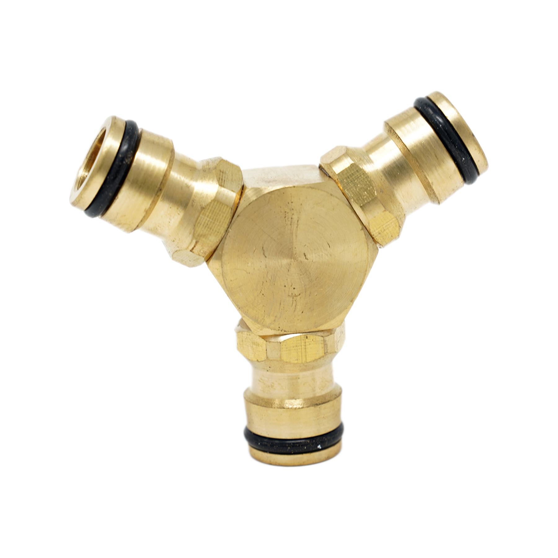 3 Way Hose Quick Connector 1/2" Brass Male Solid Joiner | Garden Work Kit by Dapetz