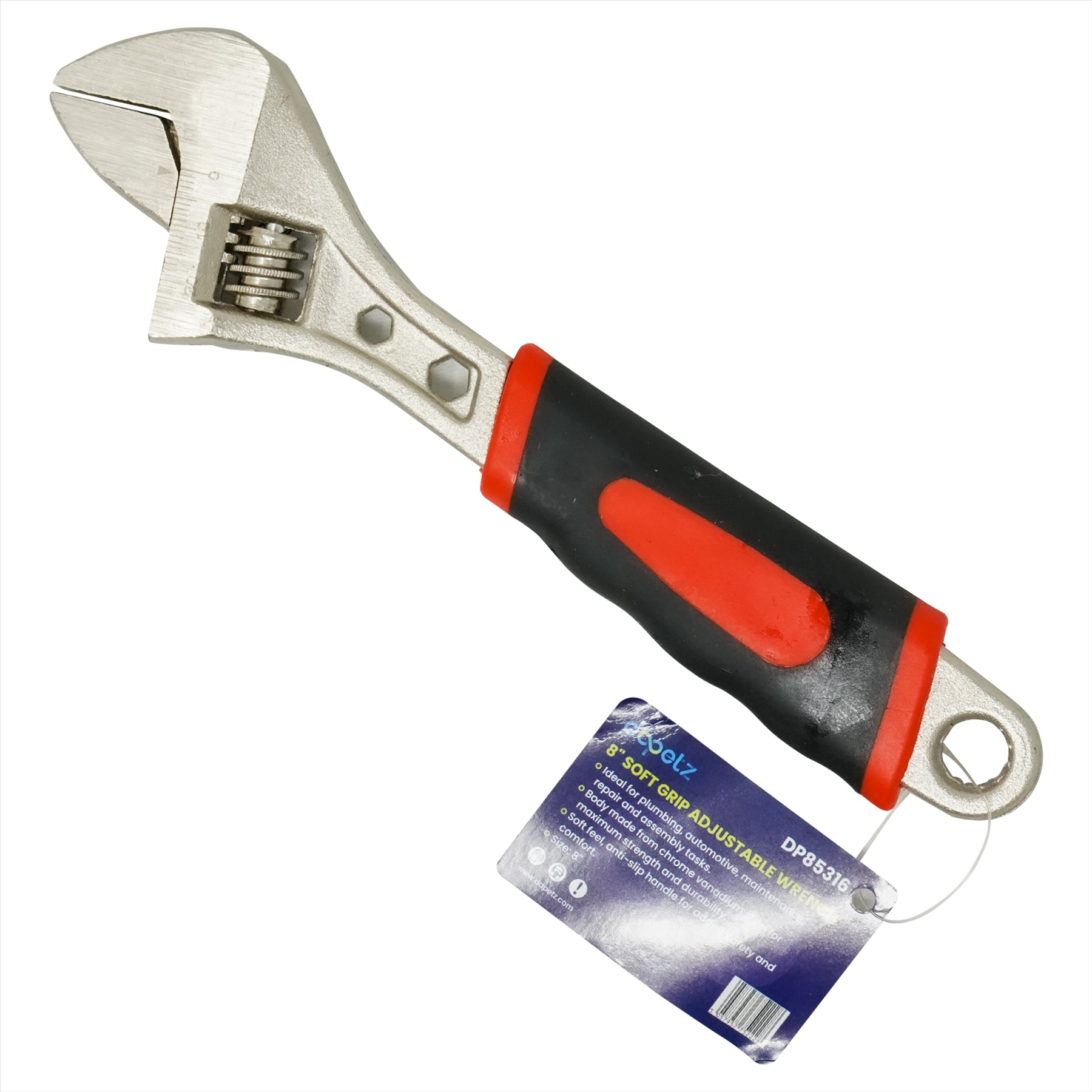 "8" Adjustable Spanner Wrench 200mm - Versatile Hand Tool for DIY & Plumbing