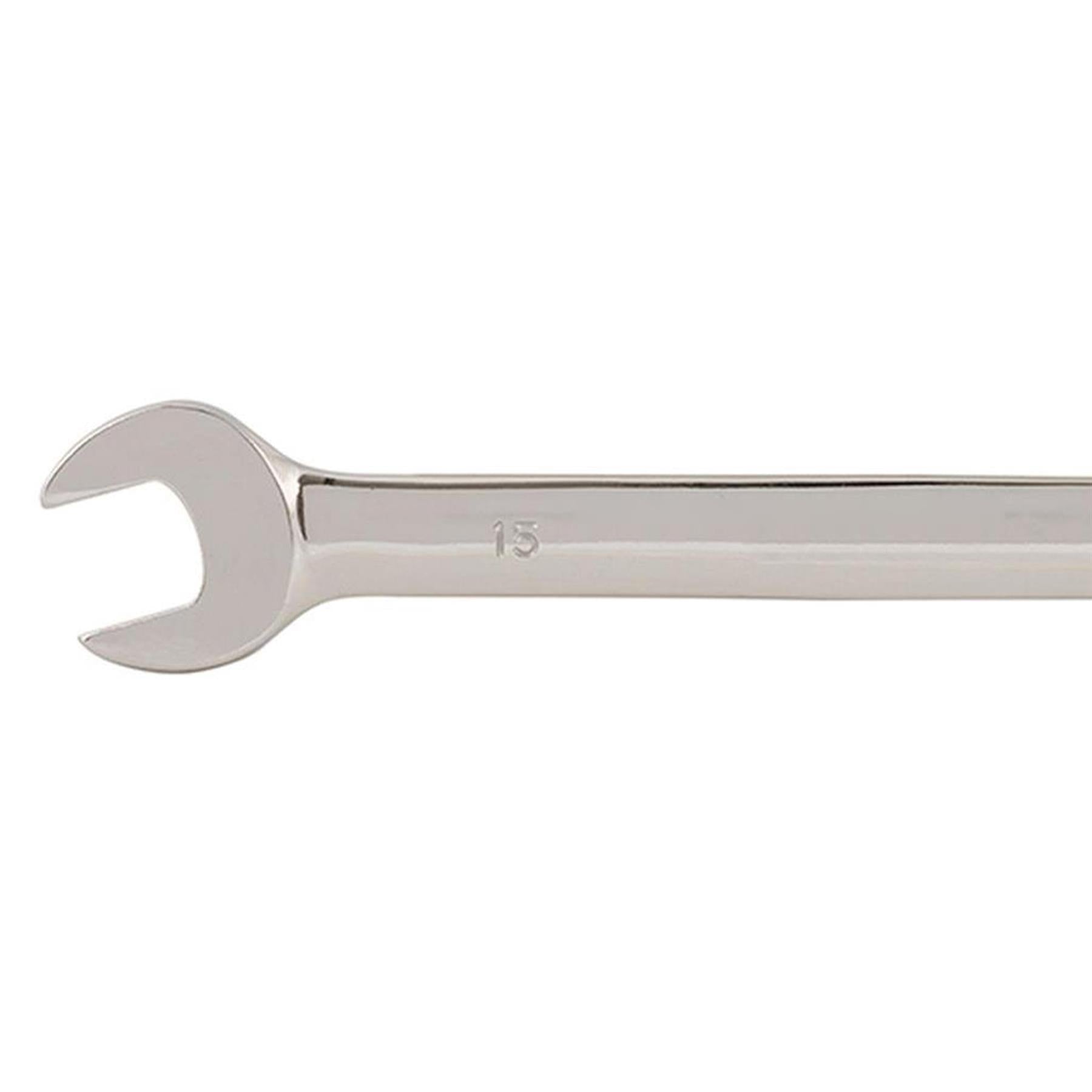 Fixed Head Ratchet Metric Spanner – Open-End Ring Combination, 15mm By Dapetz - Dapetz