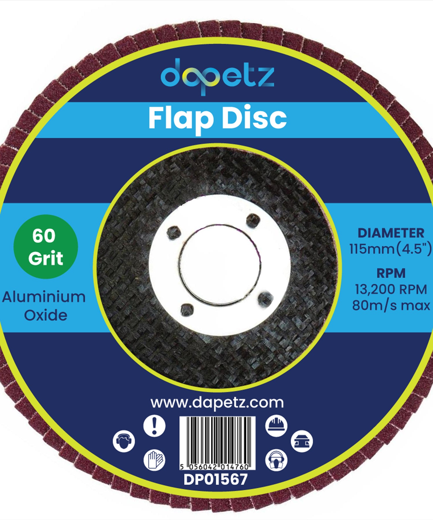 115mm 4.5'' 60 Grit 20 PCAngle Grinder Aluminium Oxide FLAP DISCS Grinding Wheel