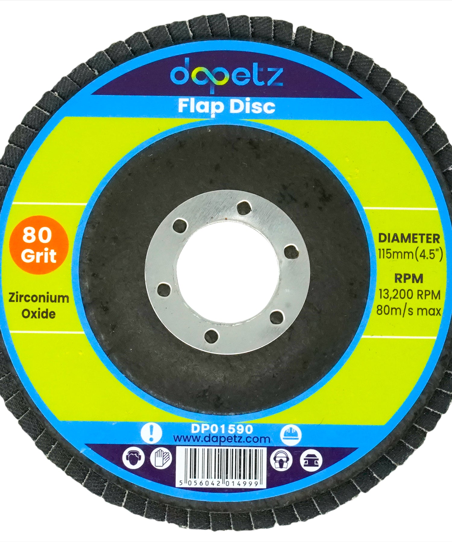 10pcs Flap Grinding Sanding Discs 115mm 4.5" 40/80 Grit Angle Wheel by Dapetz