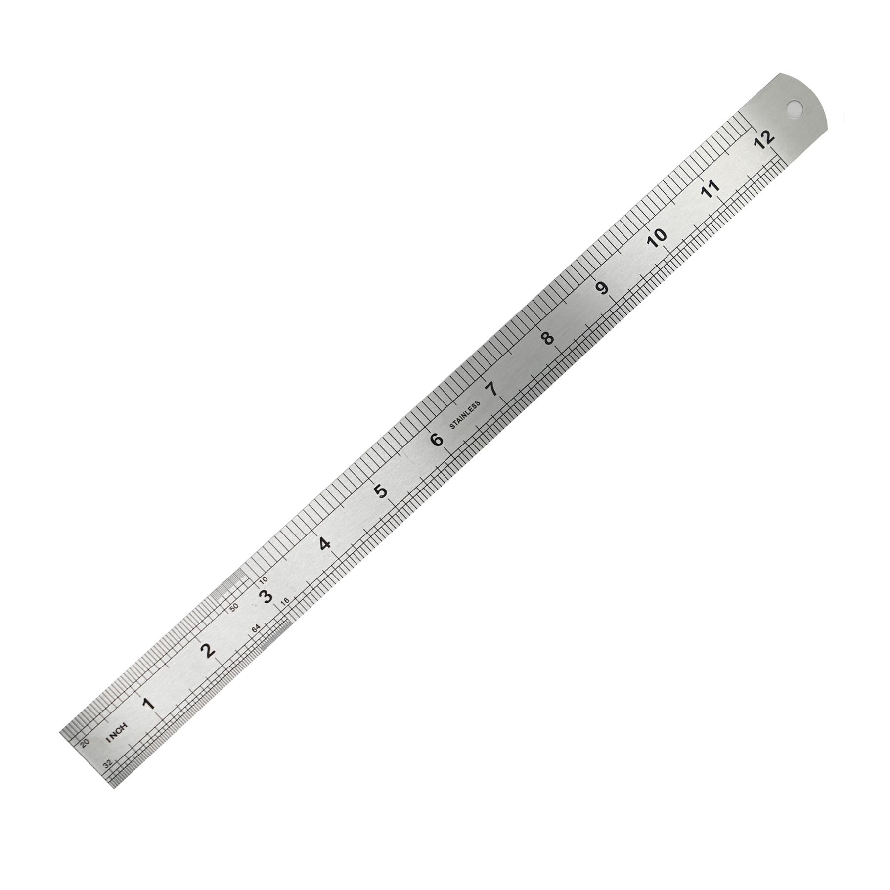 Thick Double Sided Metal Ruler Stainless Steel - 30cm/ 12"/15cm/ 6" & 20cm/ 8" By Dapetz