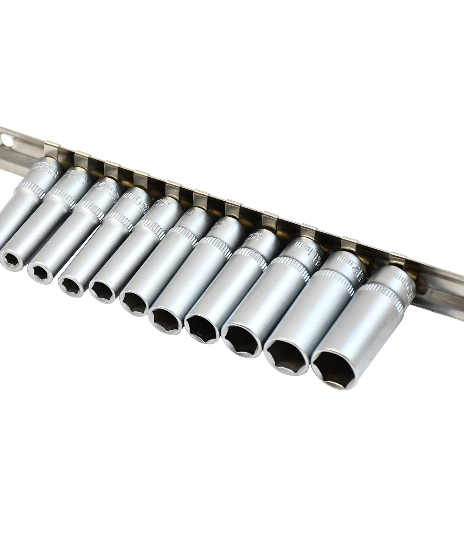 1/4" Deep Socket Set 11Pc 4 - 13mm Deep Drive Sockets Cr-V Long Reach By Dapetz