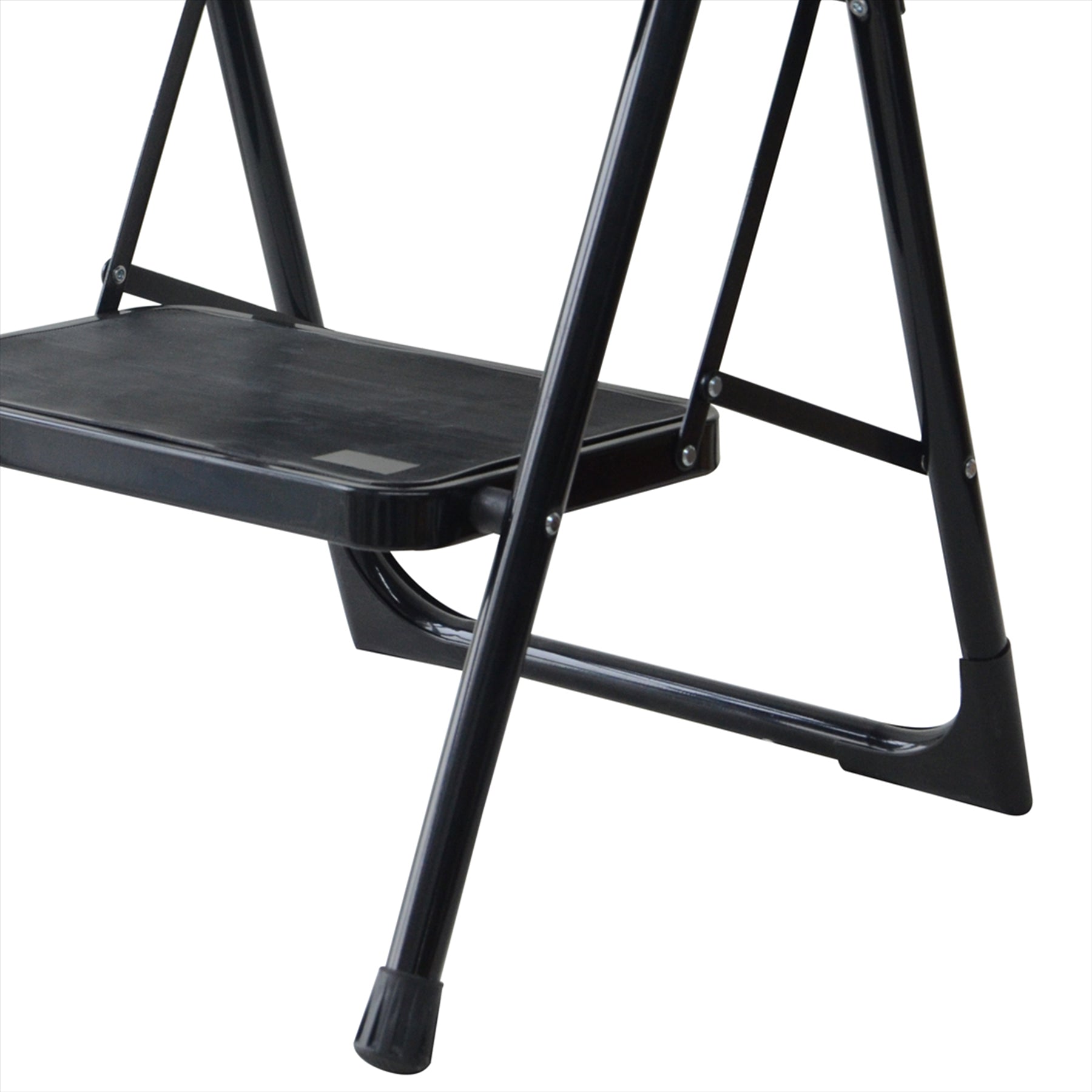 2 Step Ladder Folding Portable Compact Heavy Duty Iron Anti-Slip Mat Stool