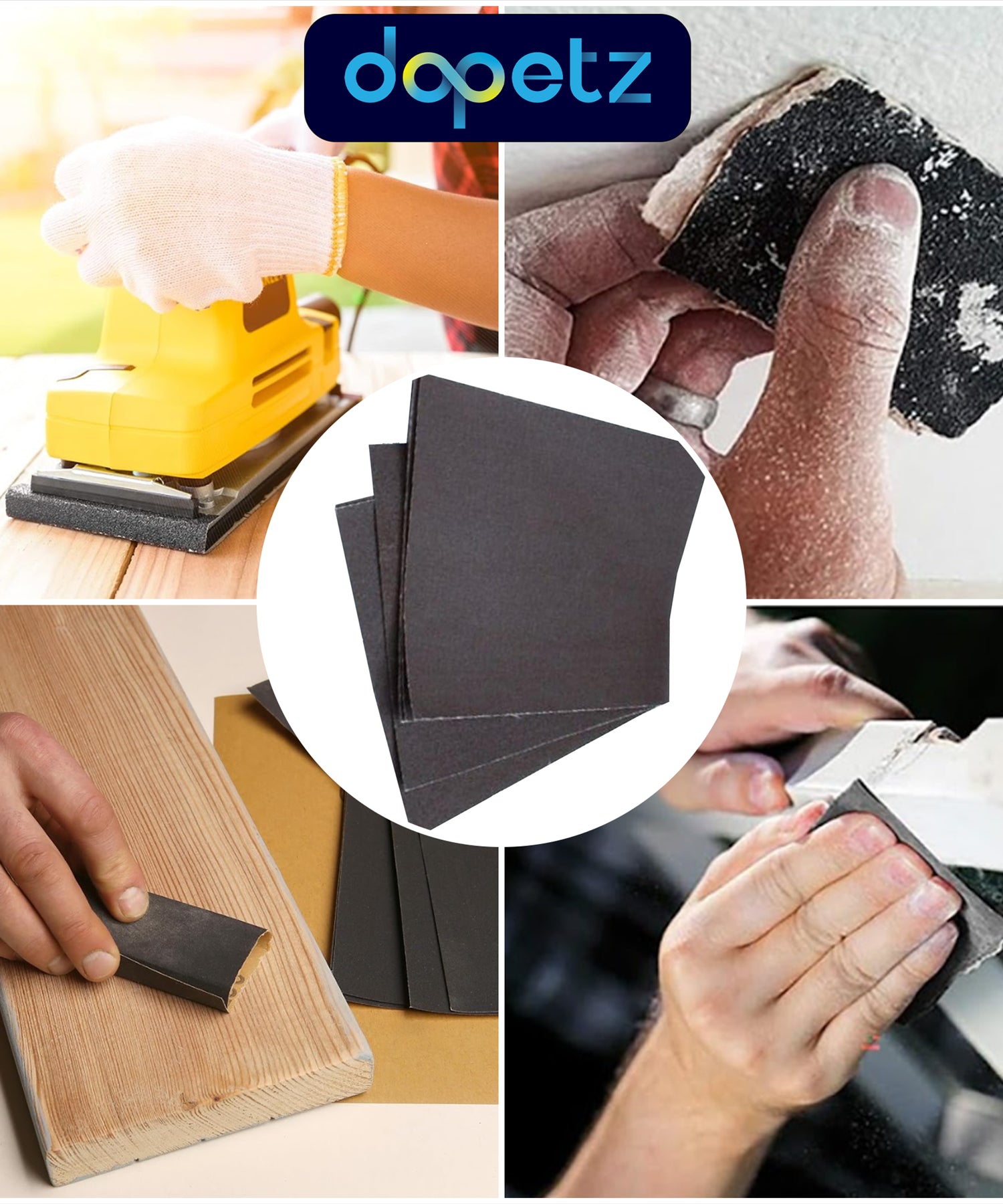 Emery Cloth Abrasive Sandpaper Sheets 230x280mm 10 Pack