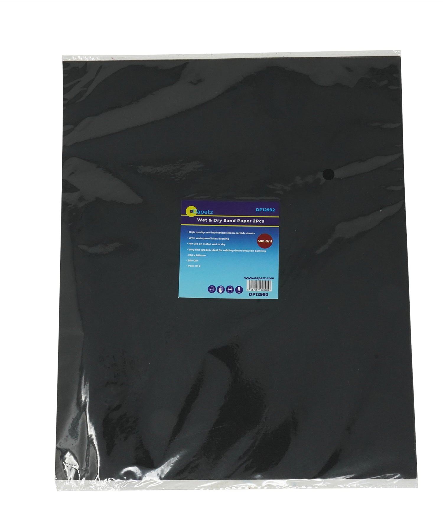Wet And Dry Sandpaper 500 Grit Sand Paper 230 x 280mm Sanding Finishing A4 2Pcs By Dapetz
