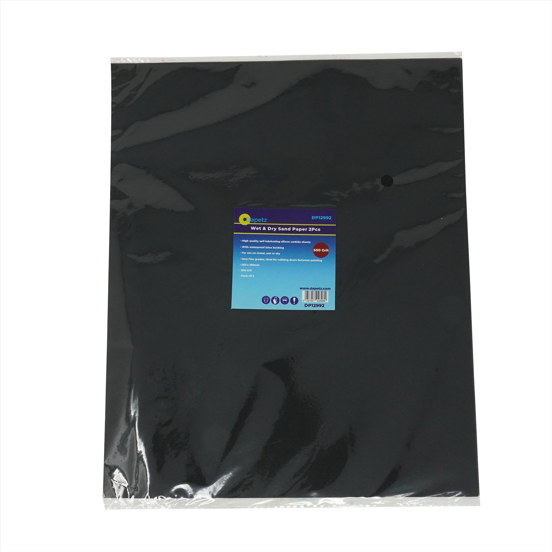Wet And Dry Sandpaper 500 Grit Sand Paper 230 x 280mm Sanding Finishing A4 2Pcs By Dapetz