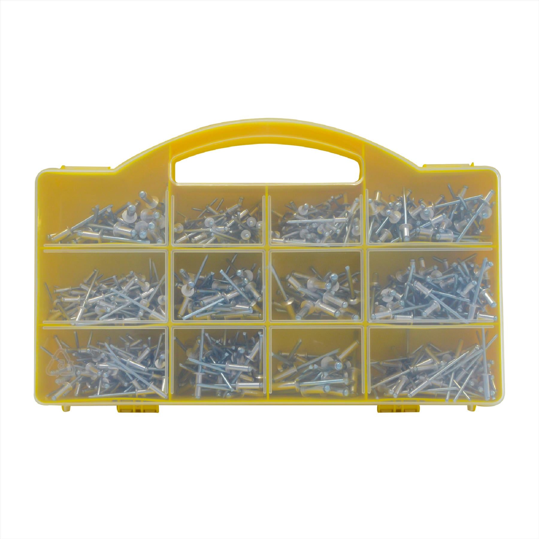 Air Hydraulic Rivet Gun Pop Riveter 3/16" 5/32" 1/8" 3/32" With 650pc Rivets