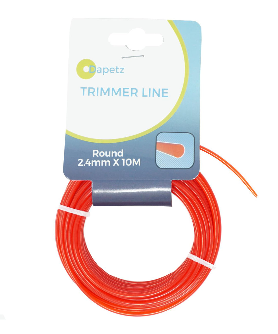 Round Strimmer Cord Line Wire String Nylon Petrol Trimmer 10m x 2.4mm by Dapetz