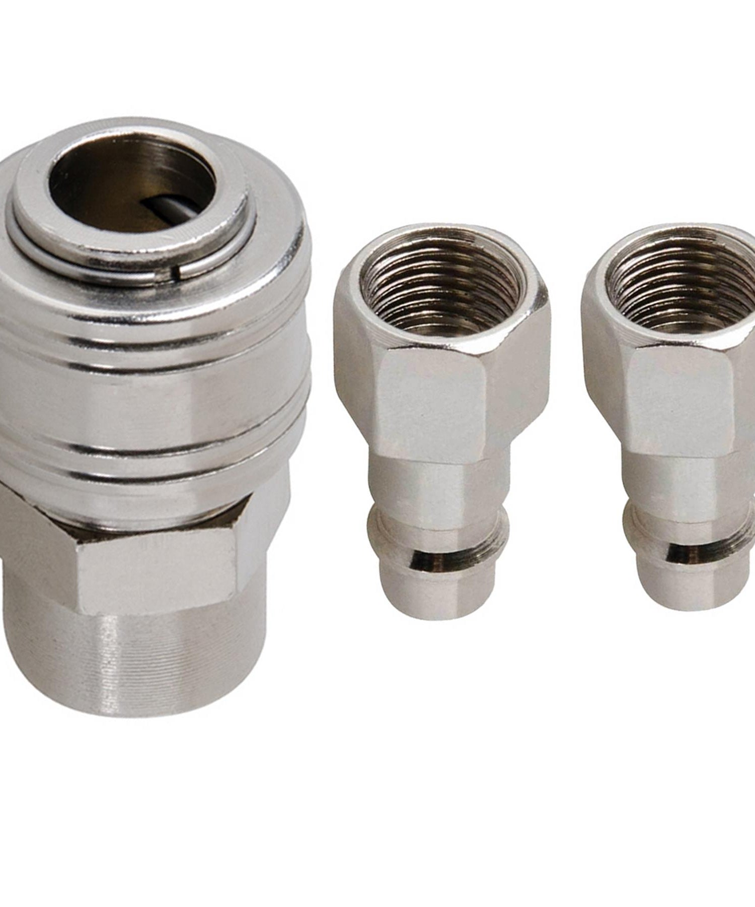 Female Euro Air Line Hose Fitting Connector Quick Release Coupler 1/4" BSP 3Pcs - Dapetz