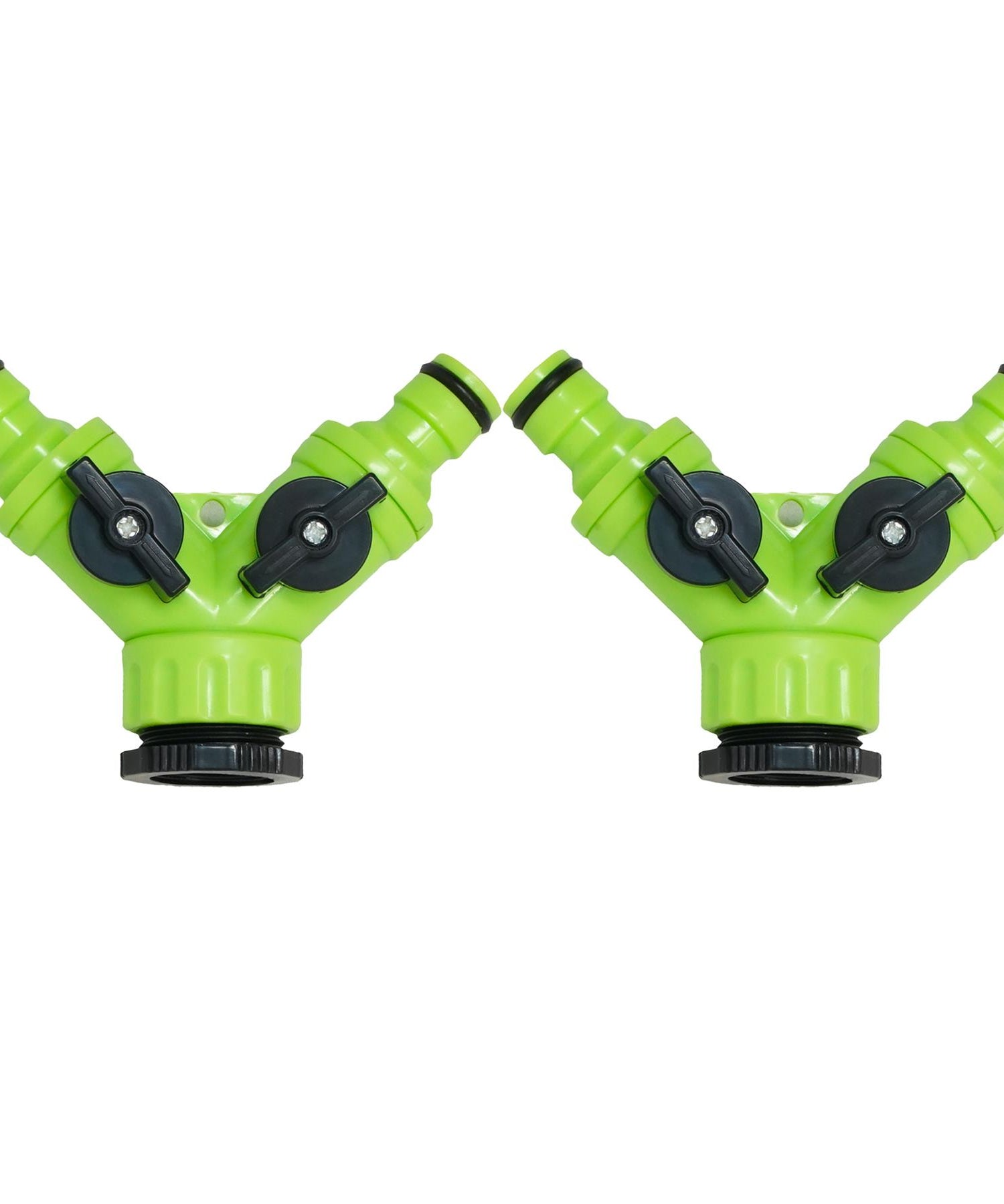 2PCS Hose Pipe Splitter 2 Way Connector Adaptor Garden Tap Individually Switched By Dapetz