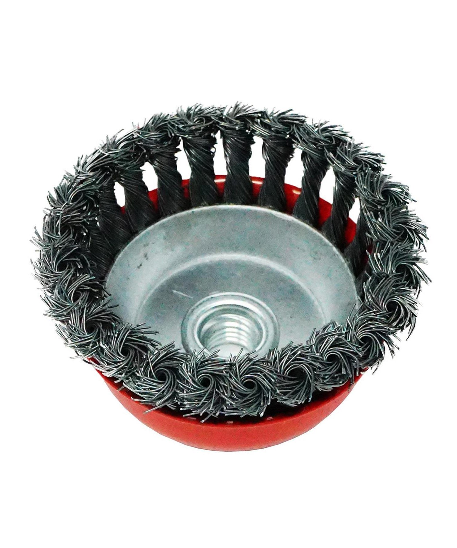 Twist Knot Wire Wheel Cup Brush 4" M14 for 4 1/2" 110mm Angle Grinder 10 Pack By Dapetz