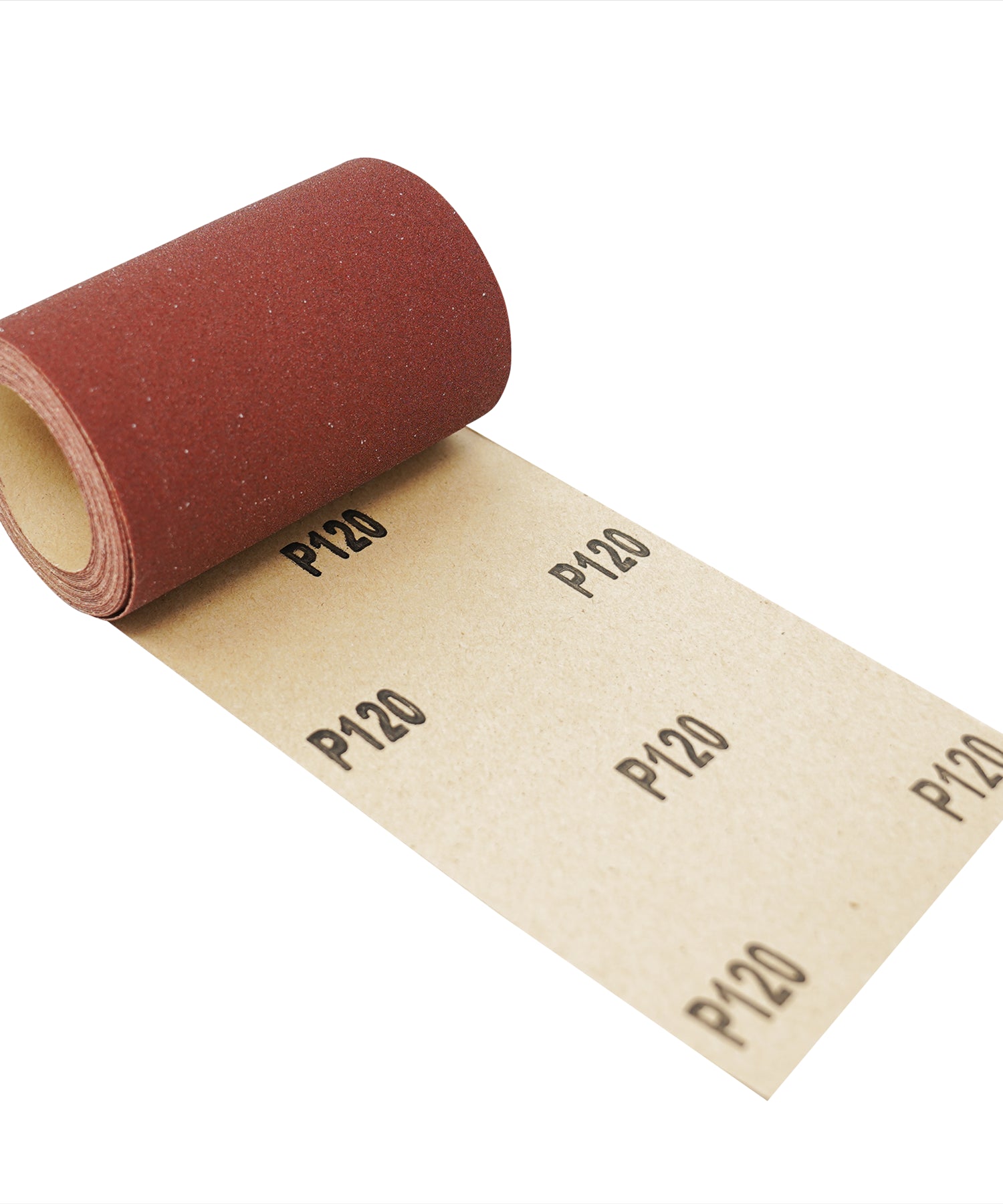 ALUMINIUM OXIDE SANDING ROLL 115mm 5m RED GRIT 120 by Daptez
