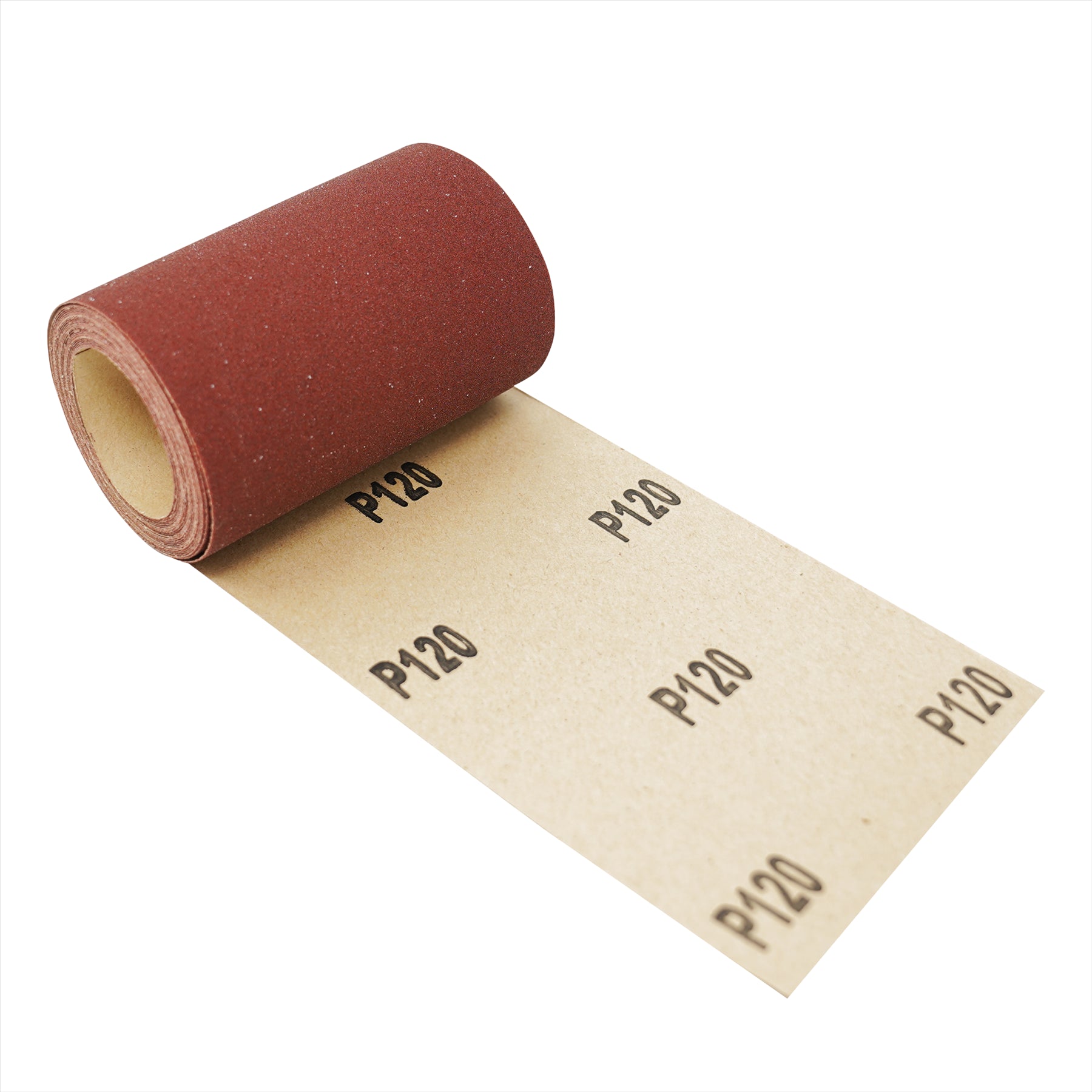 ALUMINIUM OXIDE SANDING ROLL 115mm 5m RED GRIT 120 by Daptez