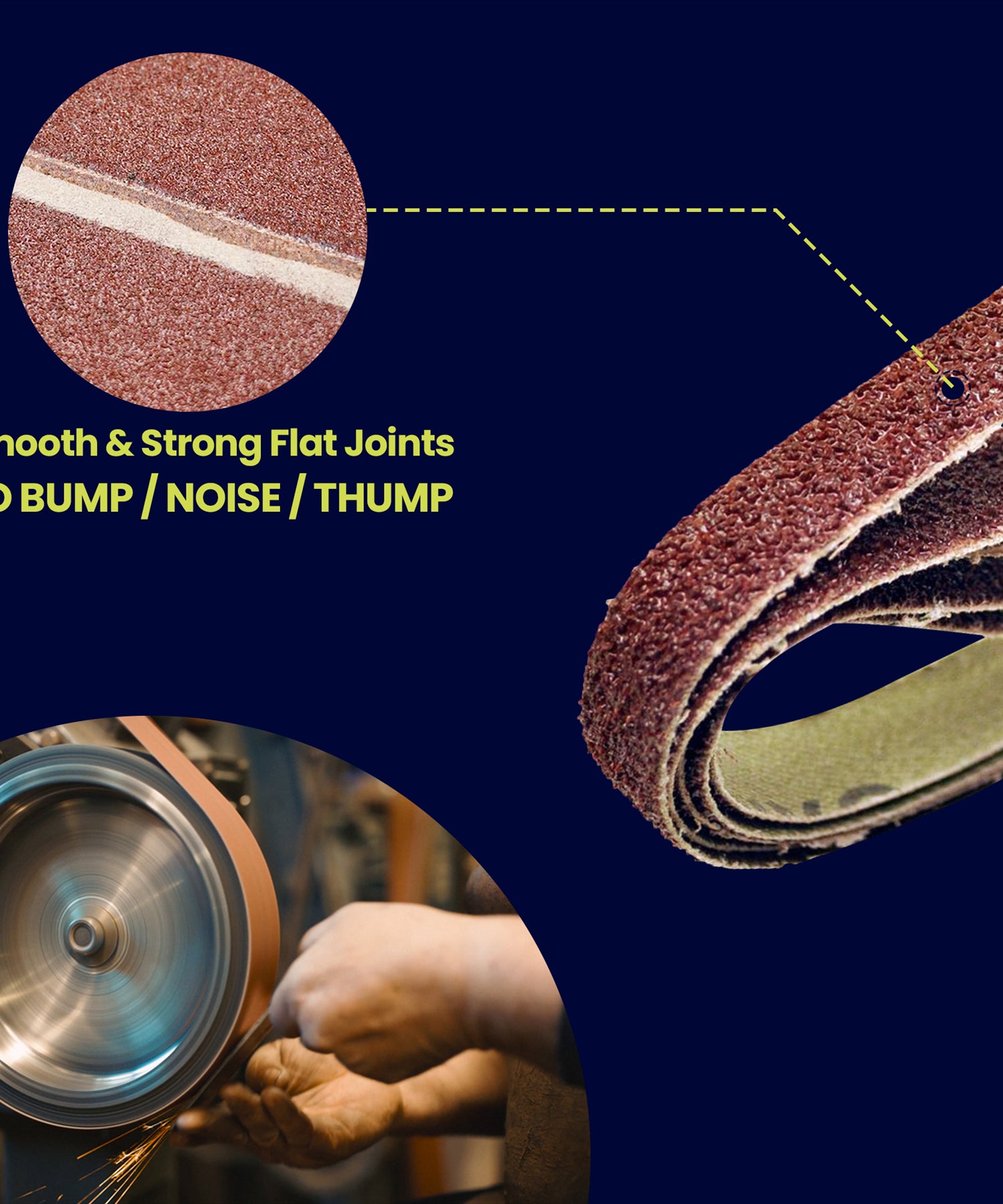 Sanding Belts 330mm x 10mm 80 Grit 50Pcs Coarse Sander Sheets Aluminum Oxide By Dapetz