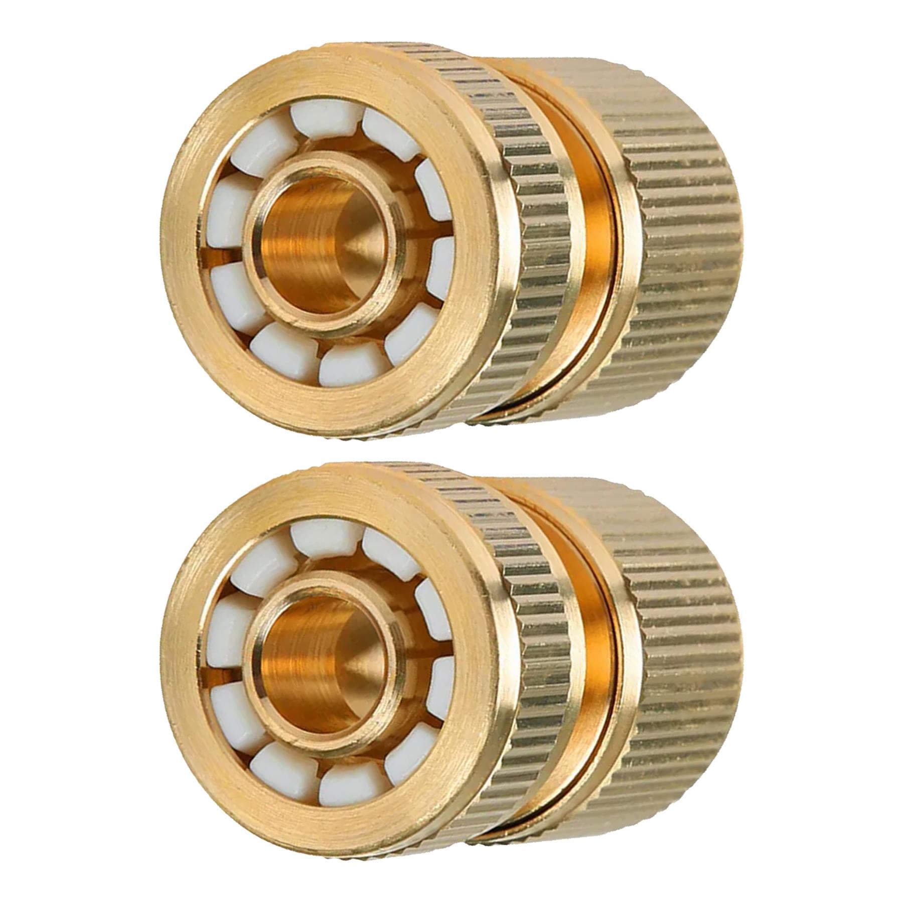 2x Brass Tap Connector  1/2" Female Quick Connector Water Fit Hose Pipe Tap