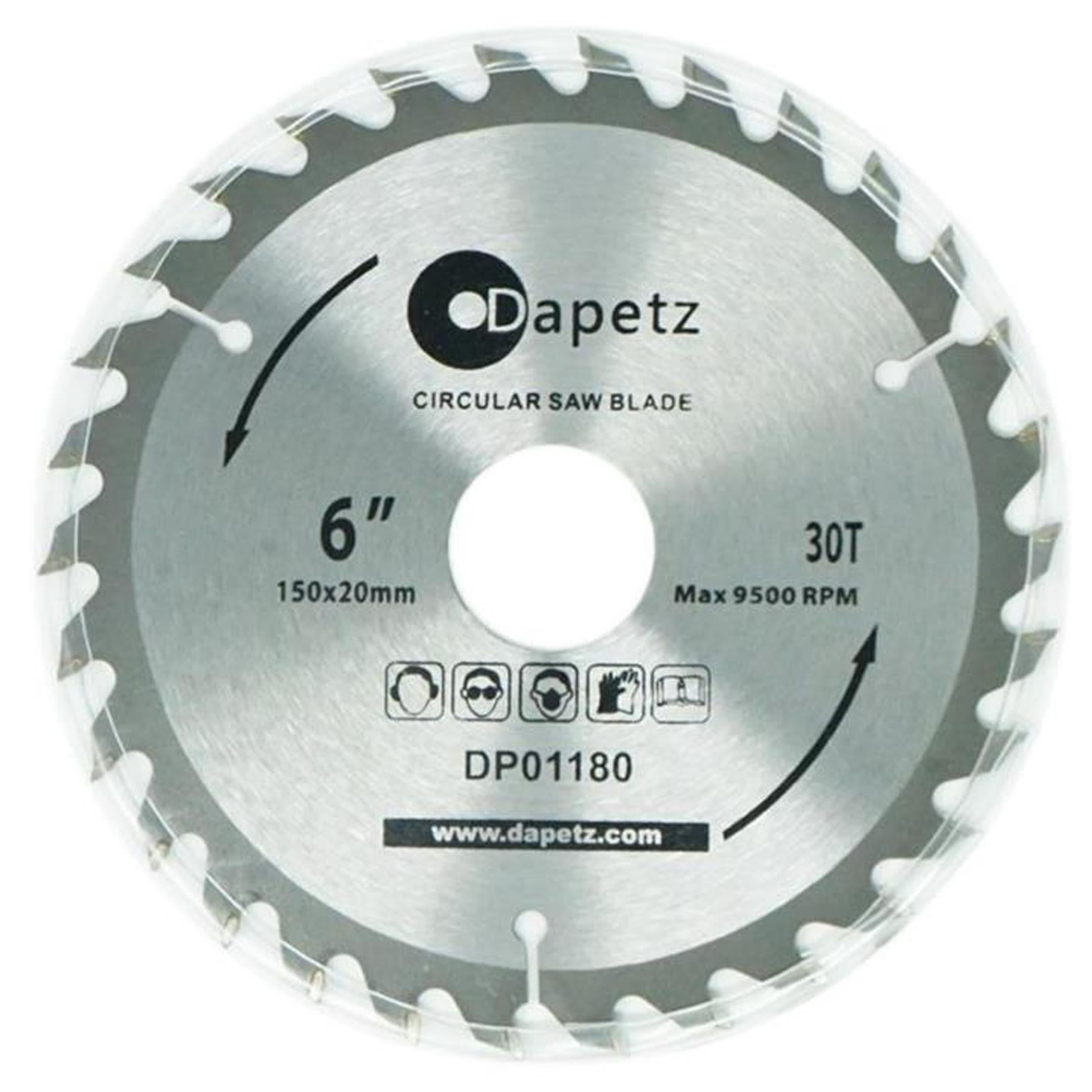 3 TCT Circular Saw Blade 150mm Diameter 30mm Bore | Mitre & Chop Saw by Dapetz