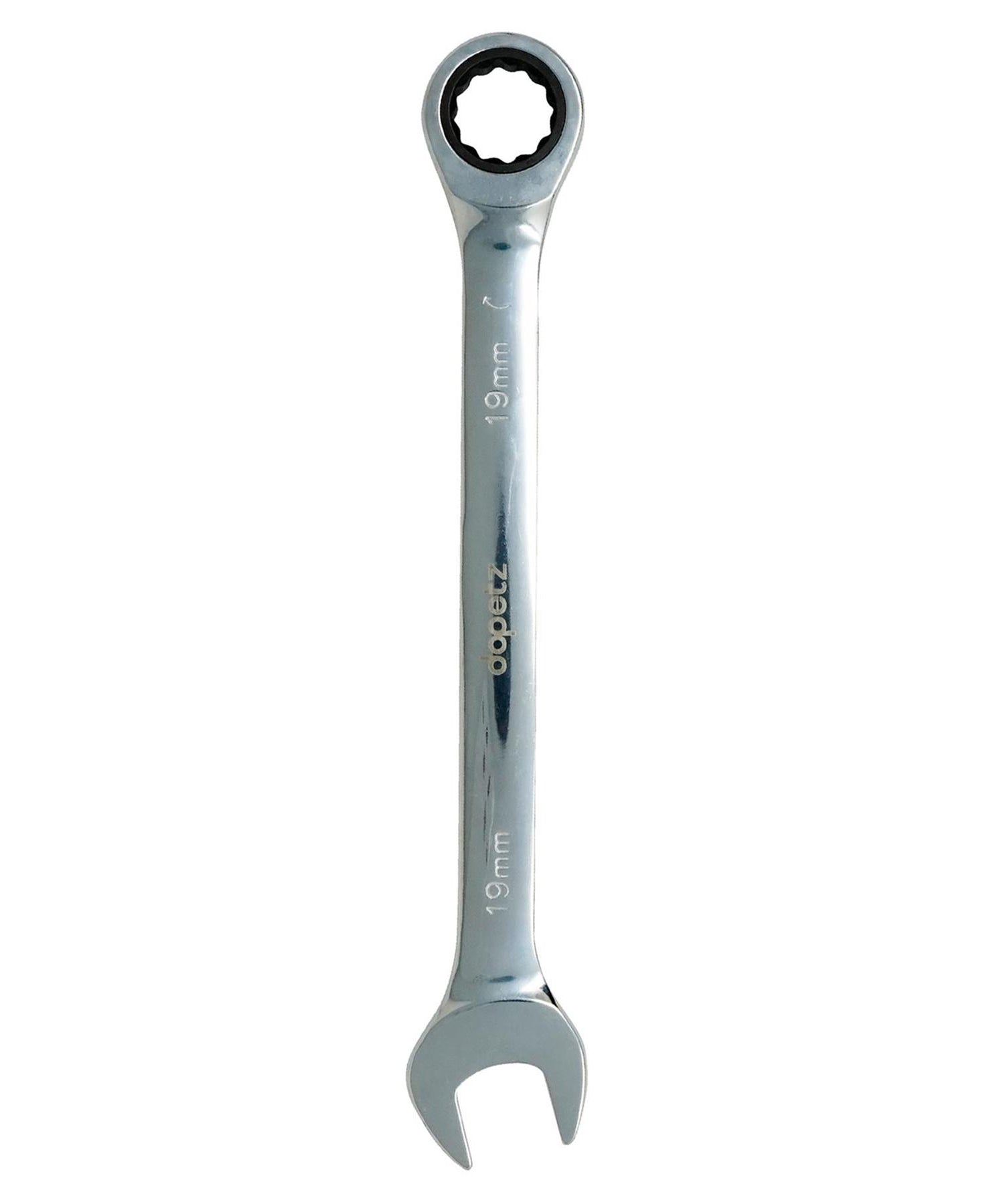 Fixed Head Ratchet Metric Spanner Open End Ring Combination 19mm