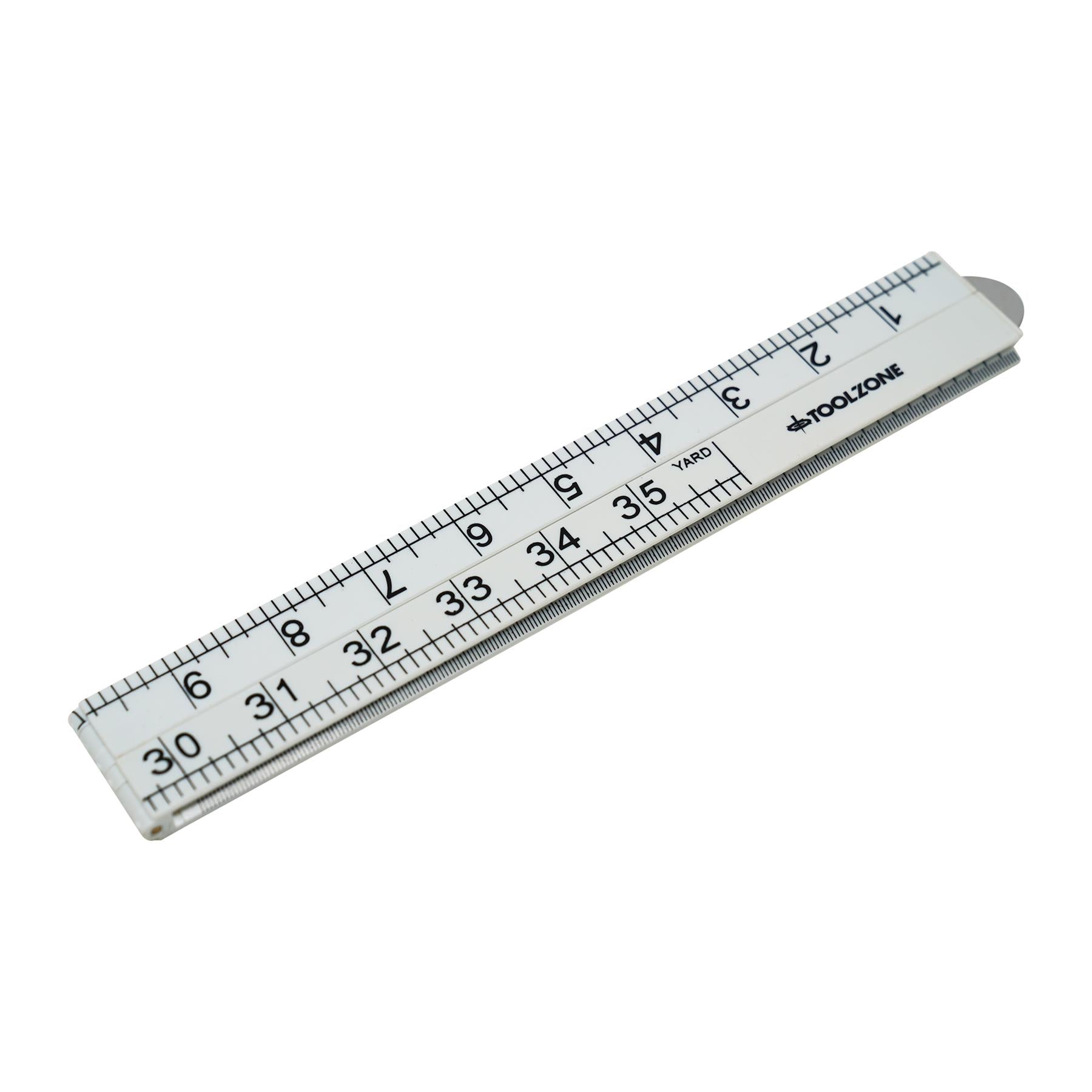 1m Folding Ruler Plastic Rule Measure 3ft Yellow 1000mm
