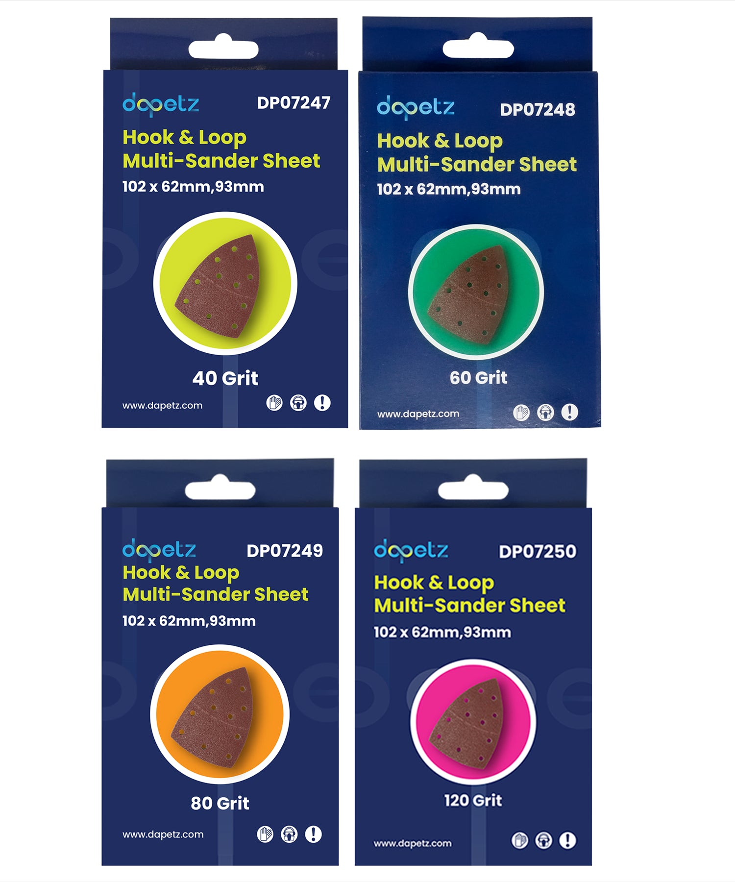 40 Bond Abrasive Sanding Sheets For Bosch PSM 100A Multi-Sander Mixed Grit