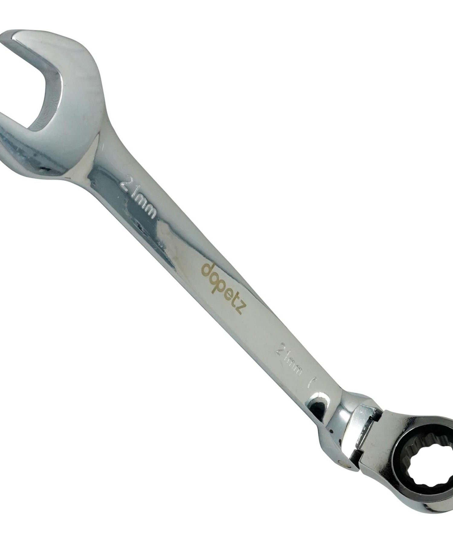 Flexible Head Ratchet Metric Spanner Open End & Ring Guaranteed 21mm By Dapetz - Dapetz