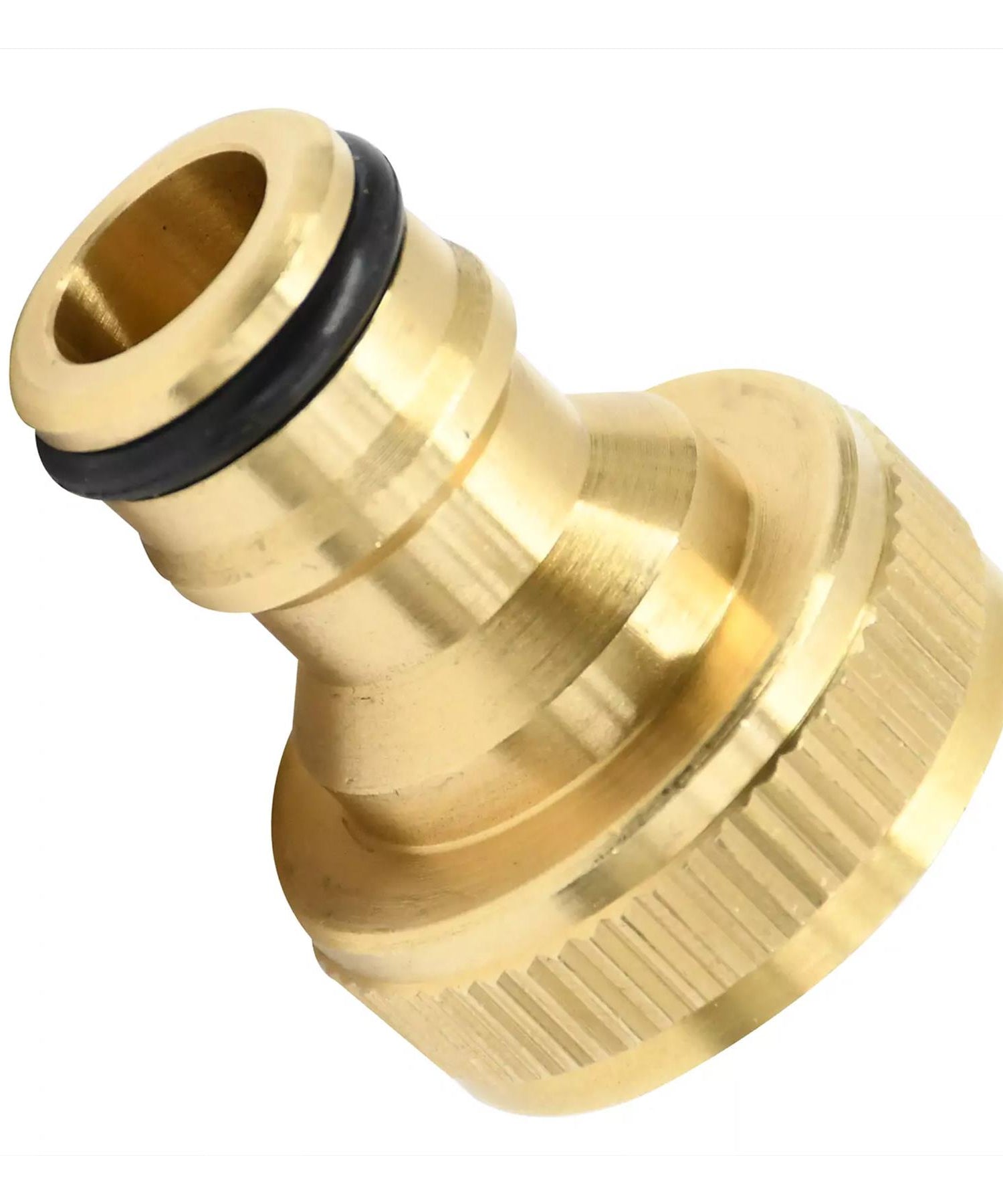 2x Brass Hose Tap Connector 3/4" Threaded Garden Water Pipe Adaptor Fitting By Dapetz