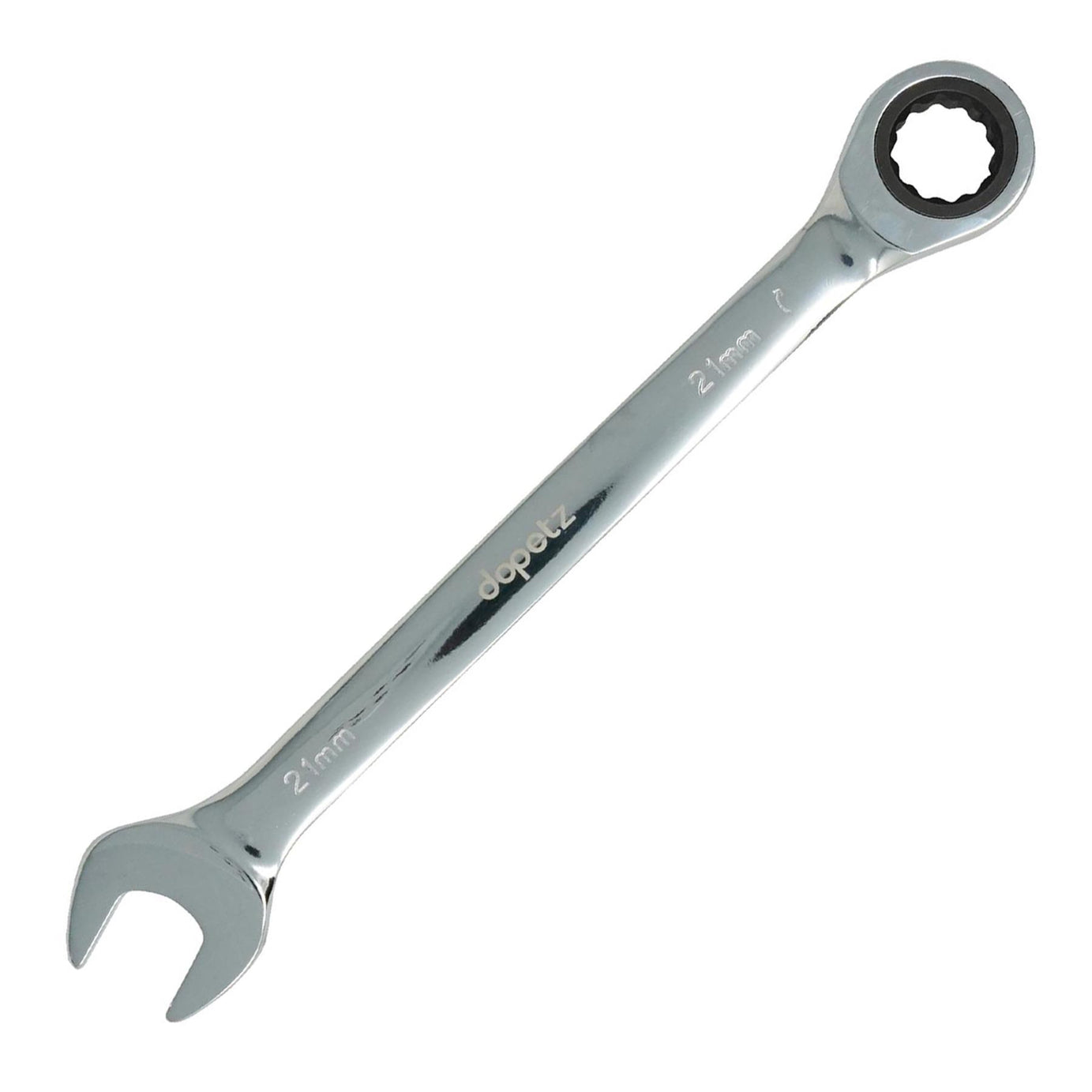 Fixed Head Ratchet Metric Spanner Open End Ring Combination 21mm