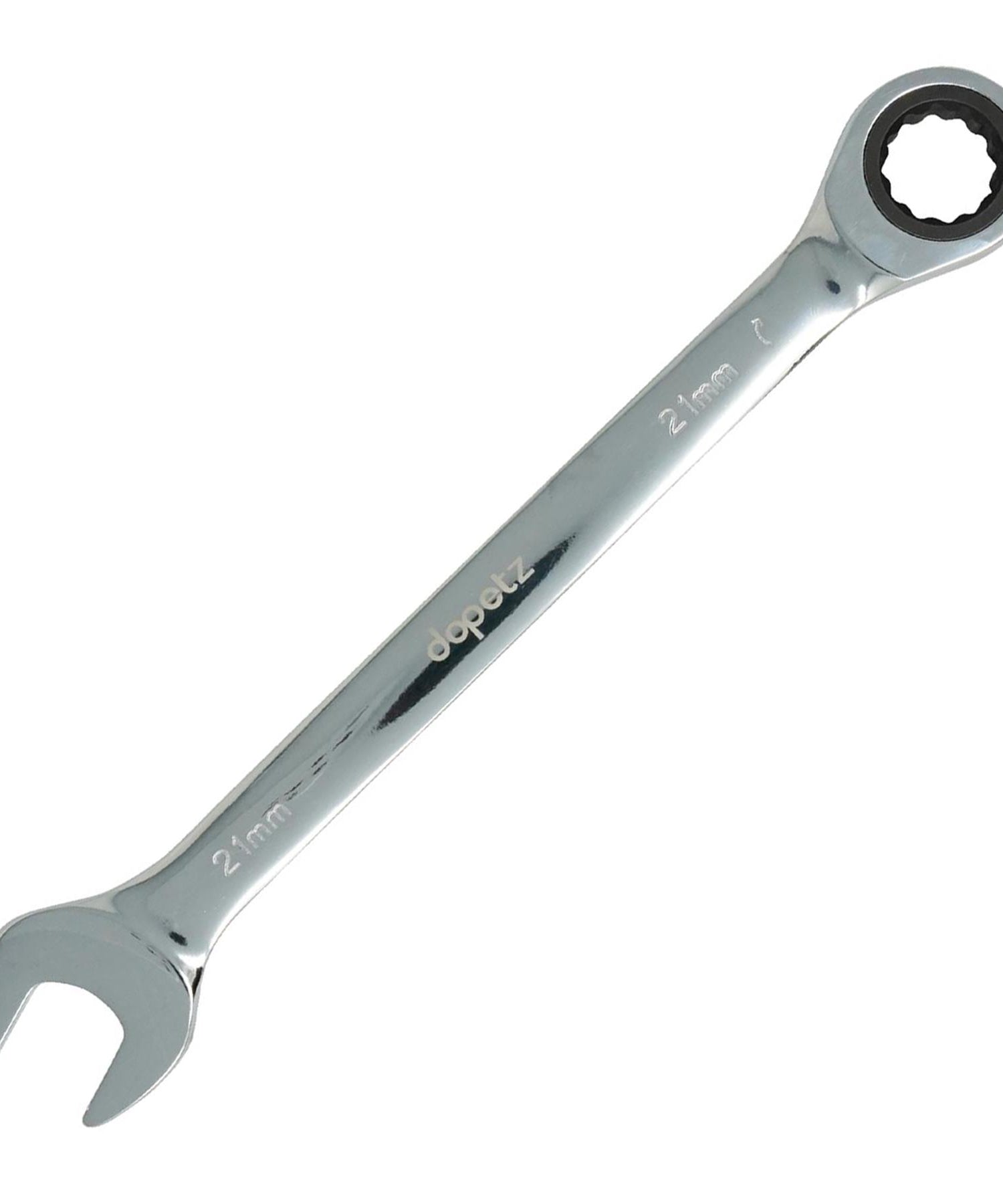Fixed Head Ratchet Metric Spanner Open End Ring Combination 21mm