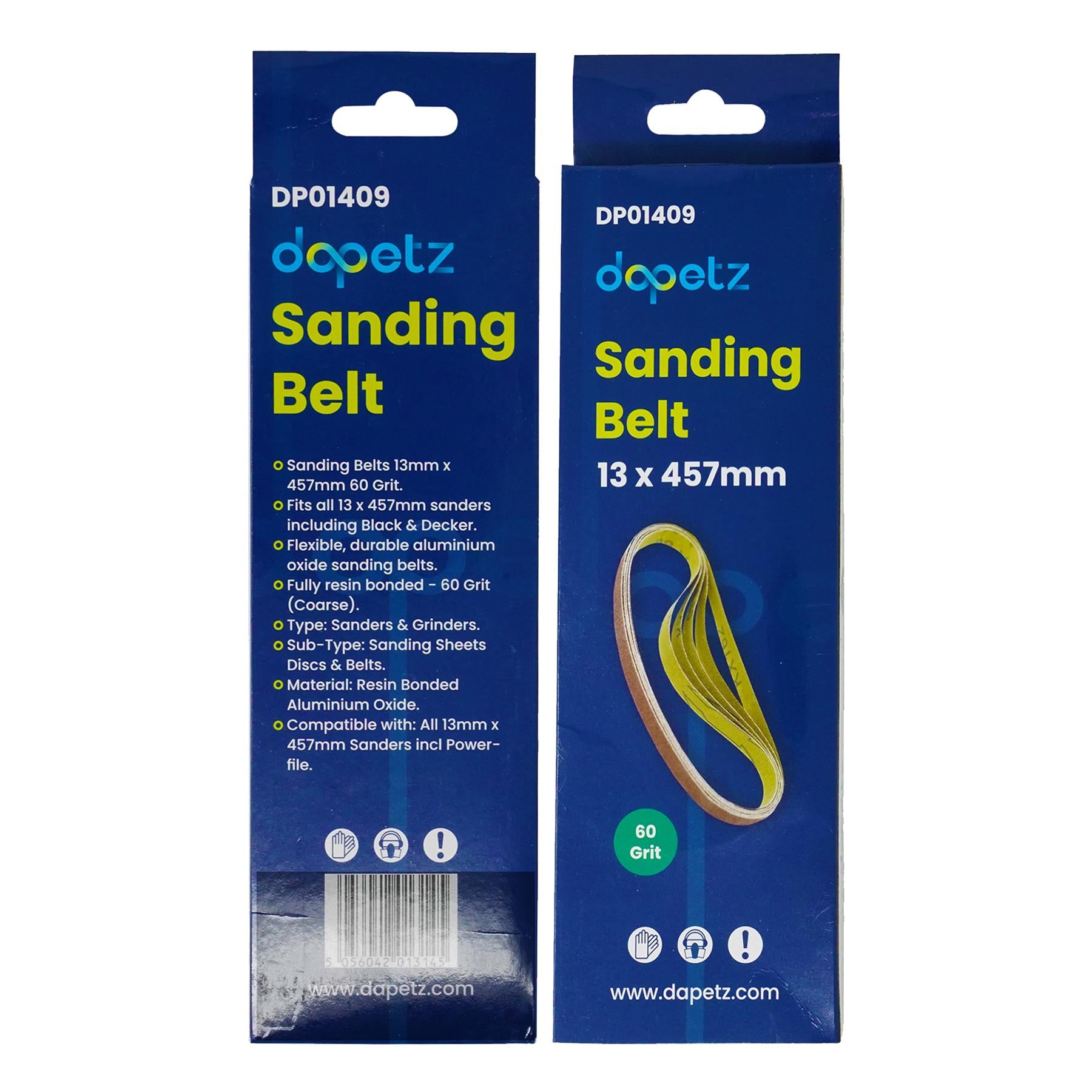 10Pcs Power Sanding Belts 13 x 457mm by Dapetz