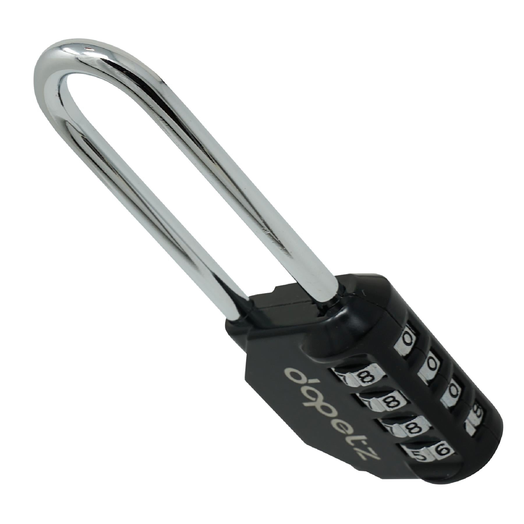 (Pack of 2) Combination Padlock Long Shackle 4 Digit Lock | Locker, Gym, Bag, Travel, Suitcase by Dapetz