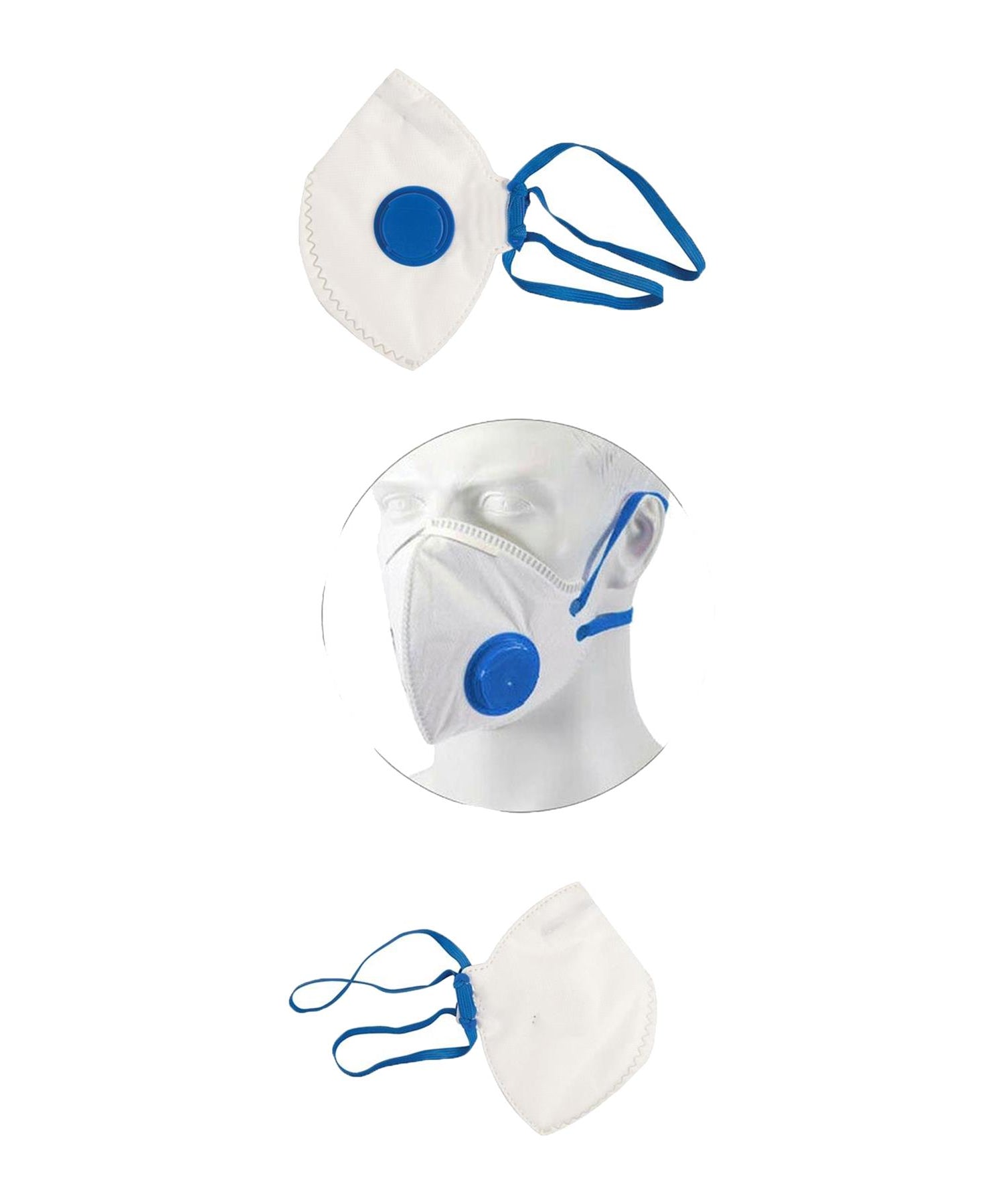 10x Face Mask Respirator FFP2 Valved Sanding Paint Aerosol Dust Safety