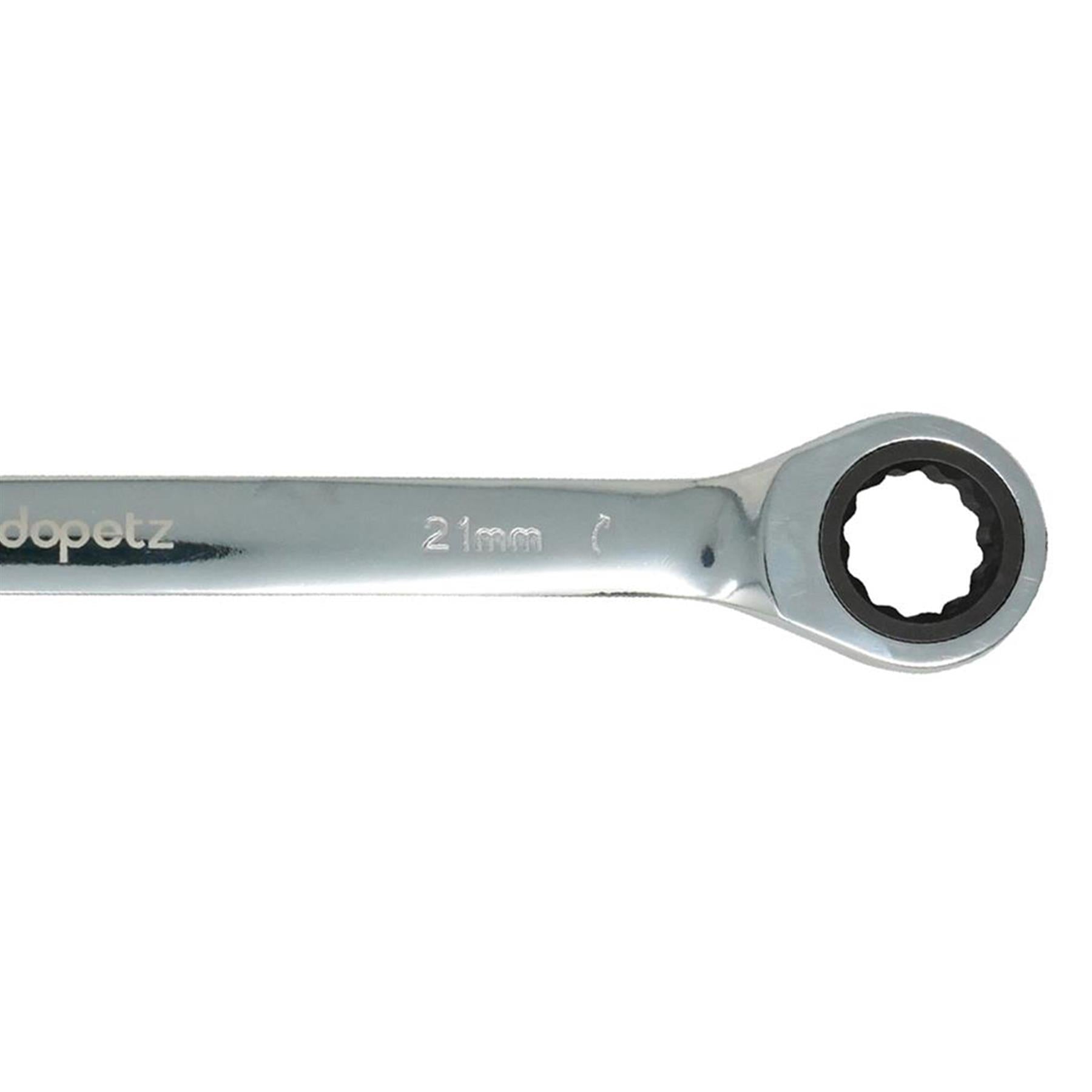 Fixed Head Ratchet Metric Spanner Open End Ring Combination 21mm