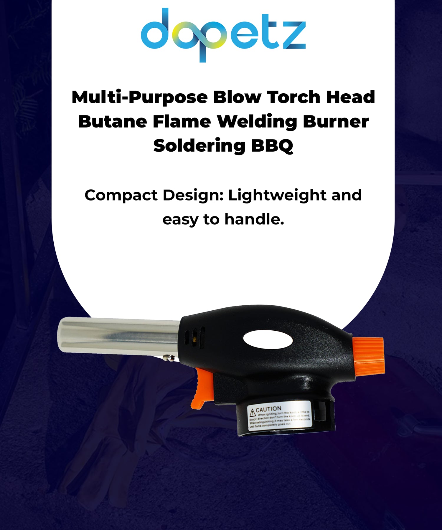 Blow Torch Burner Welding Auto Ignition Soldering BBQ Flame Thrower MultiPurpose