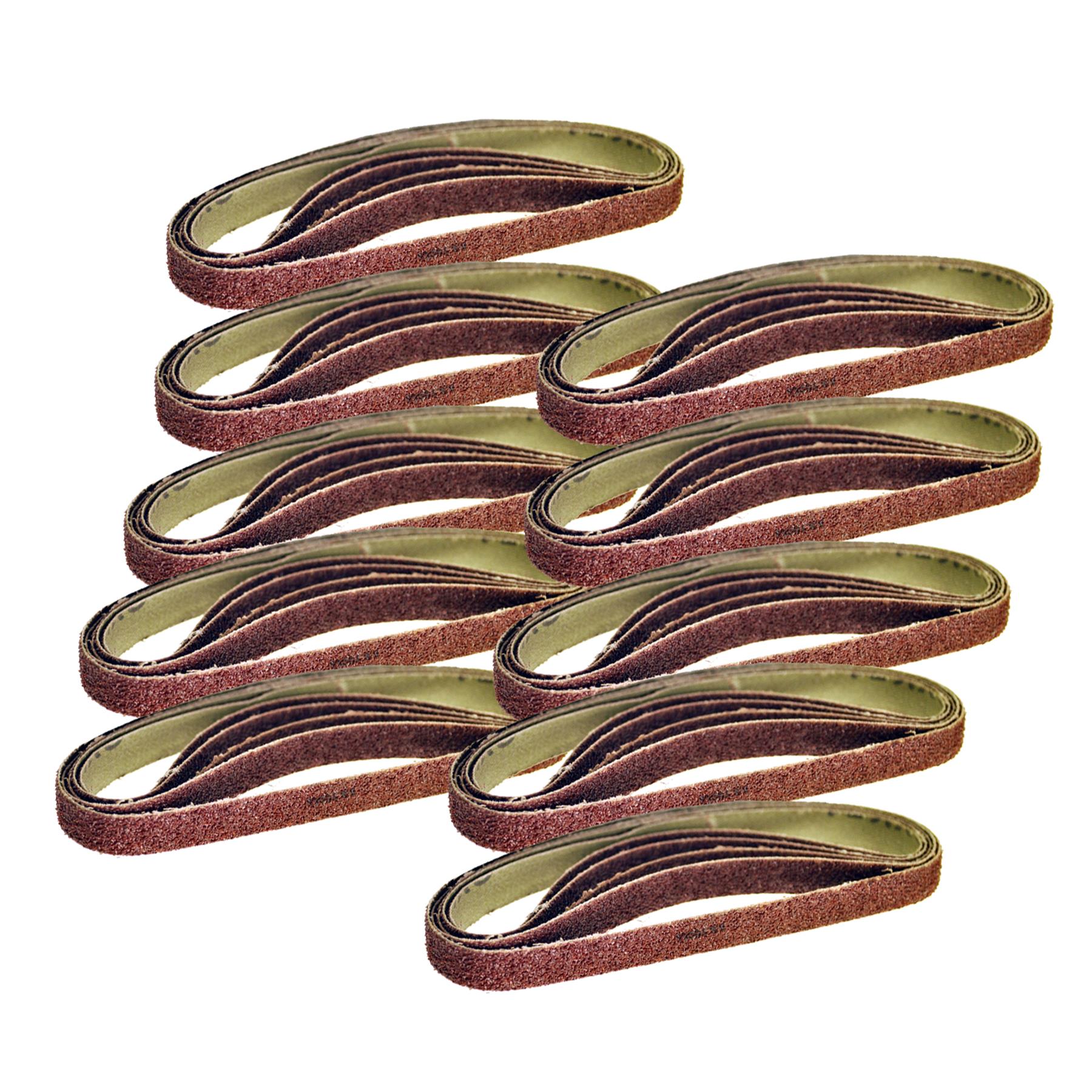 50Pcs Sanding Belts 330 x 10mm Aluminium Oxide 120 Grit For Bosch Makita Sander By Dapetz