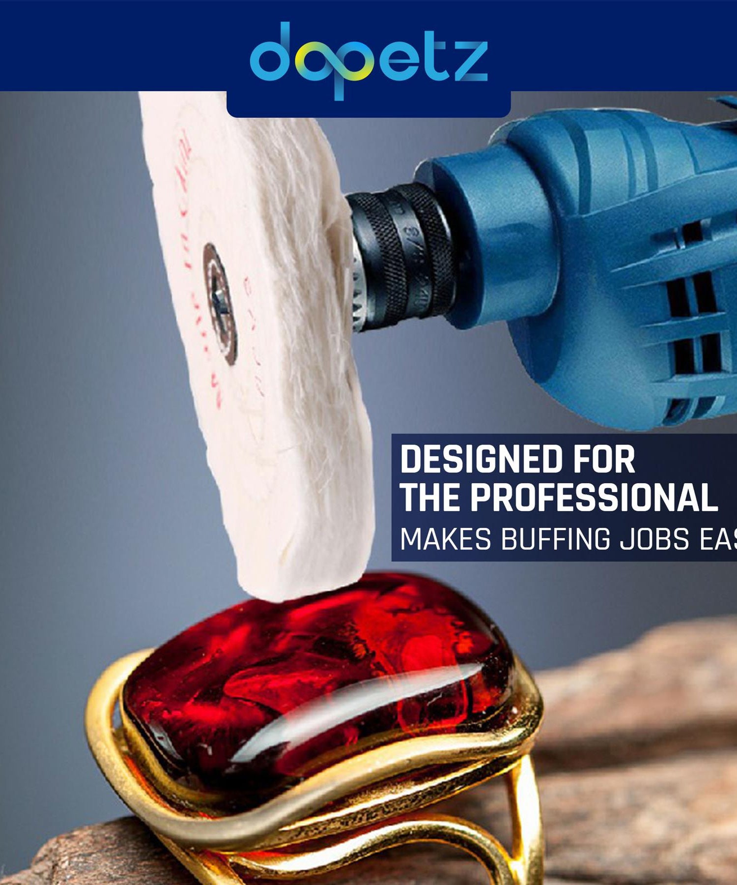 Dapetz Polishing Wheel Mop 150mm 6" Spiral Stitched Cotton Buffing Mop For Bench Grinder