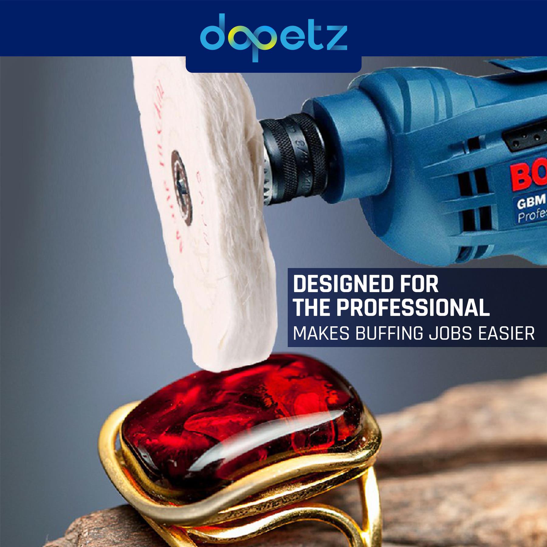 Dapetz Polishing Wheel Mop 150mm 6" Spiral Stitched Cotton Buffing Mop For Bench Grinder